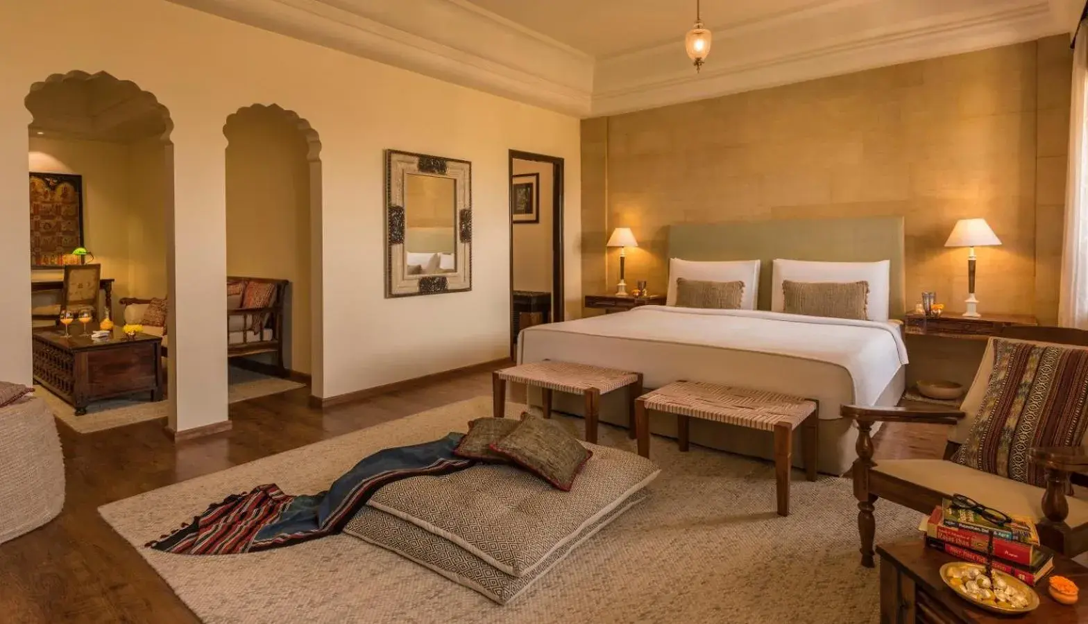 Photo of the whole room, Bed in Suryagarh Jaisalmer Photo of the whole room, Bed in Suryagarh Jaisalmer