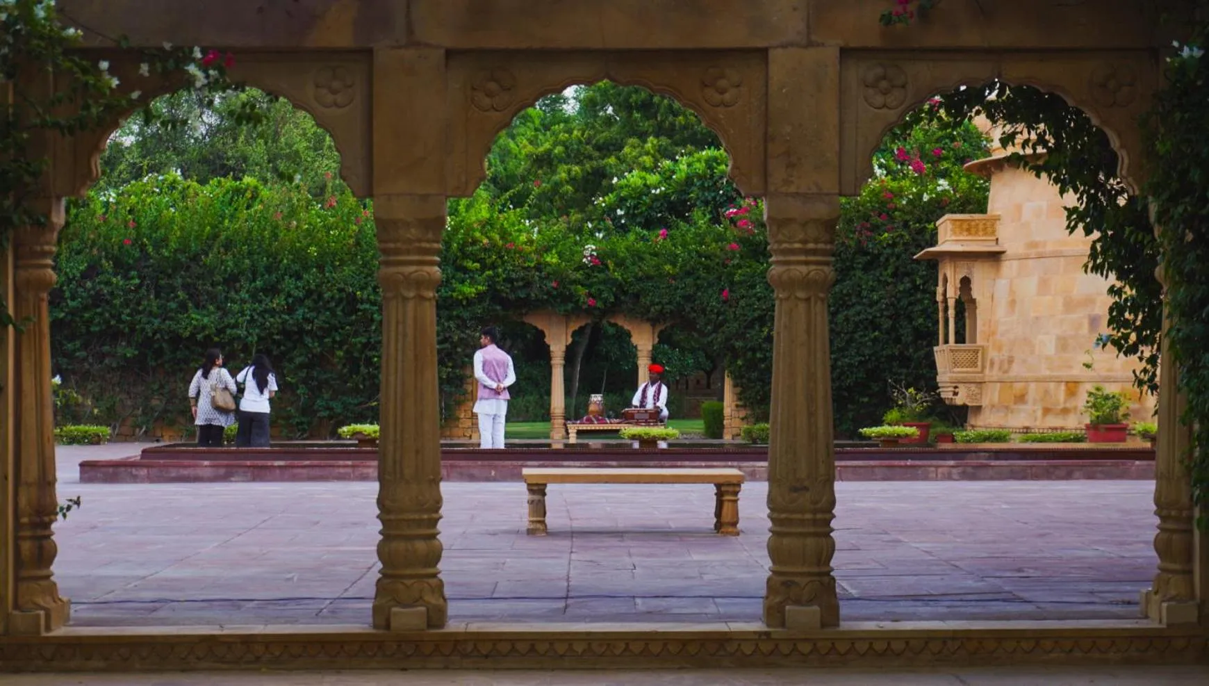 Garden view in Suryagarh Jaisalmer