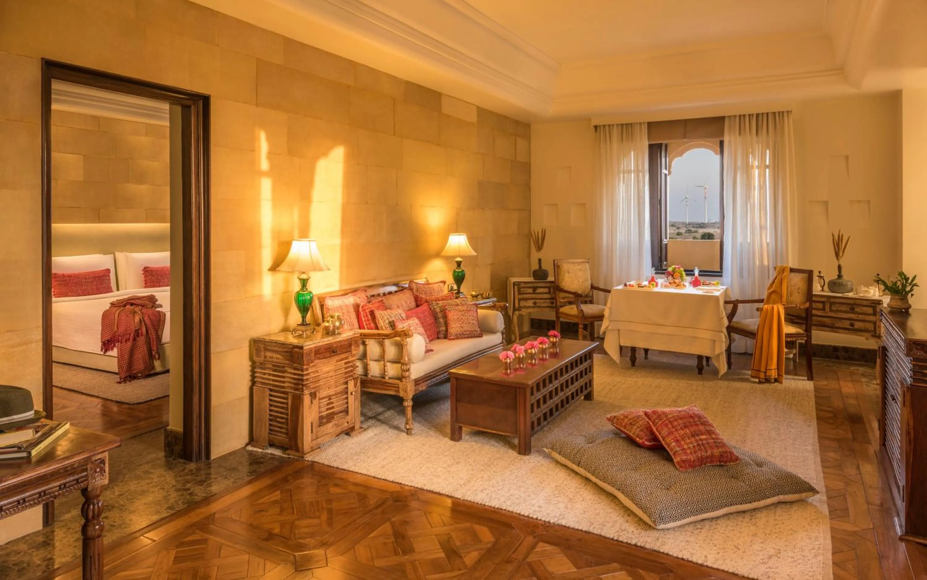 Living room in Suryagarh Jaisalmer
