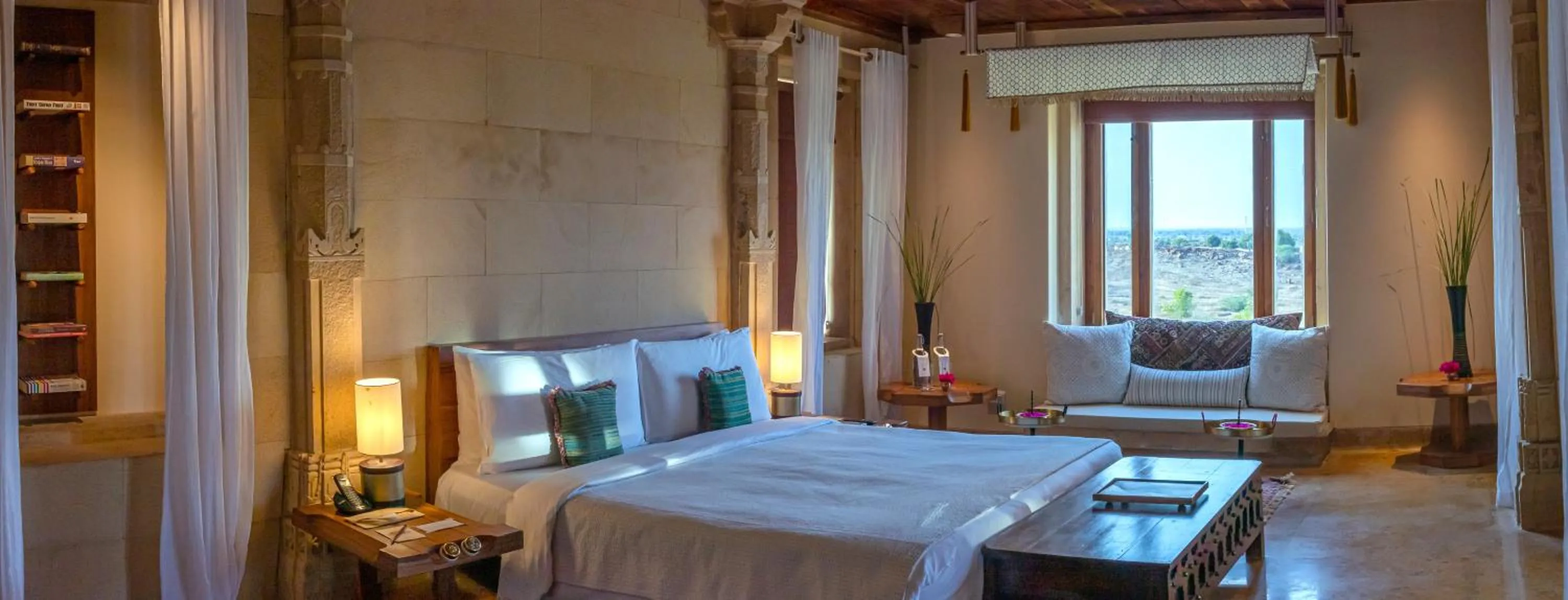 Bedroom, Bed in Suryagarh Jaisalmer