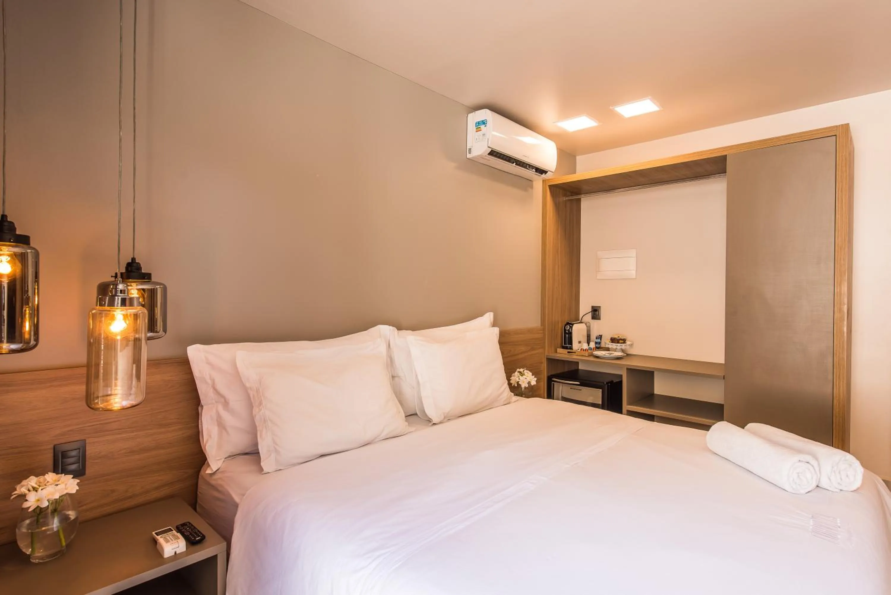 Bed in Pousada Corveta