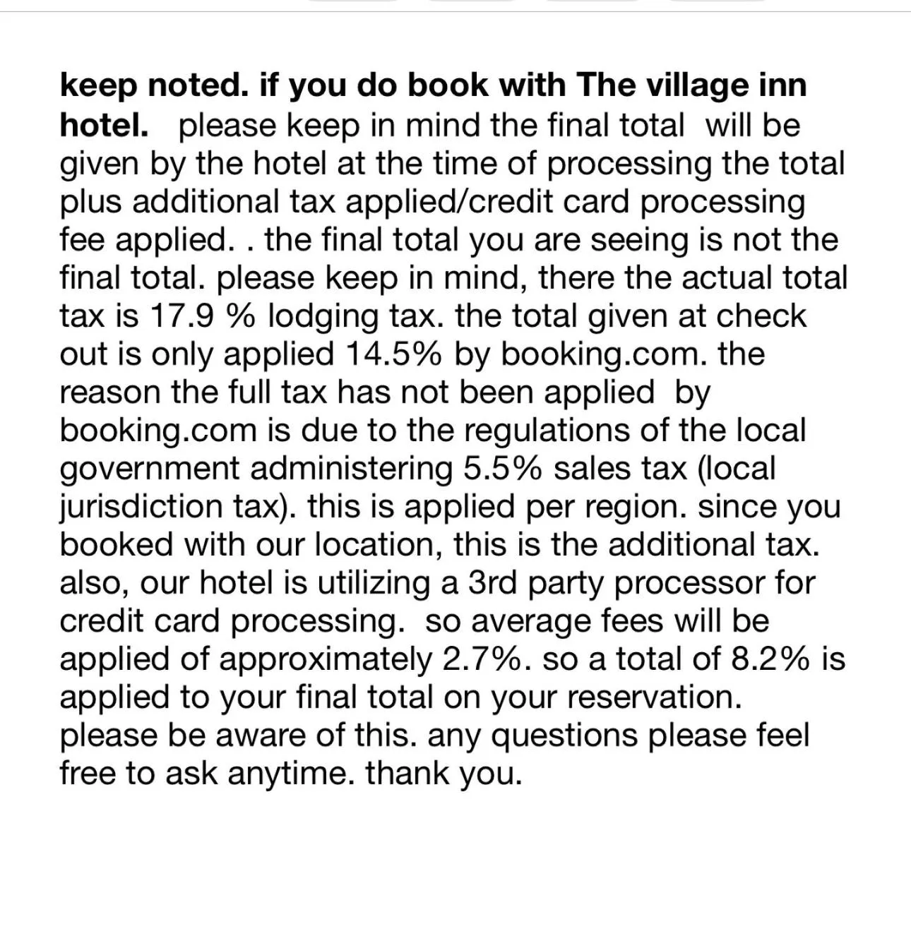 The Village Inn Hotel