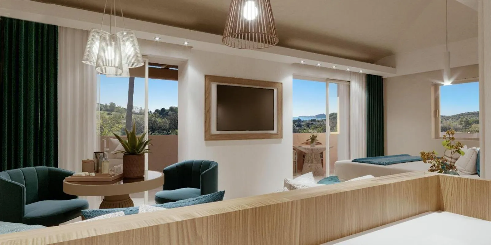 Living room in Residence Le Bouganville