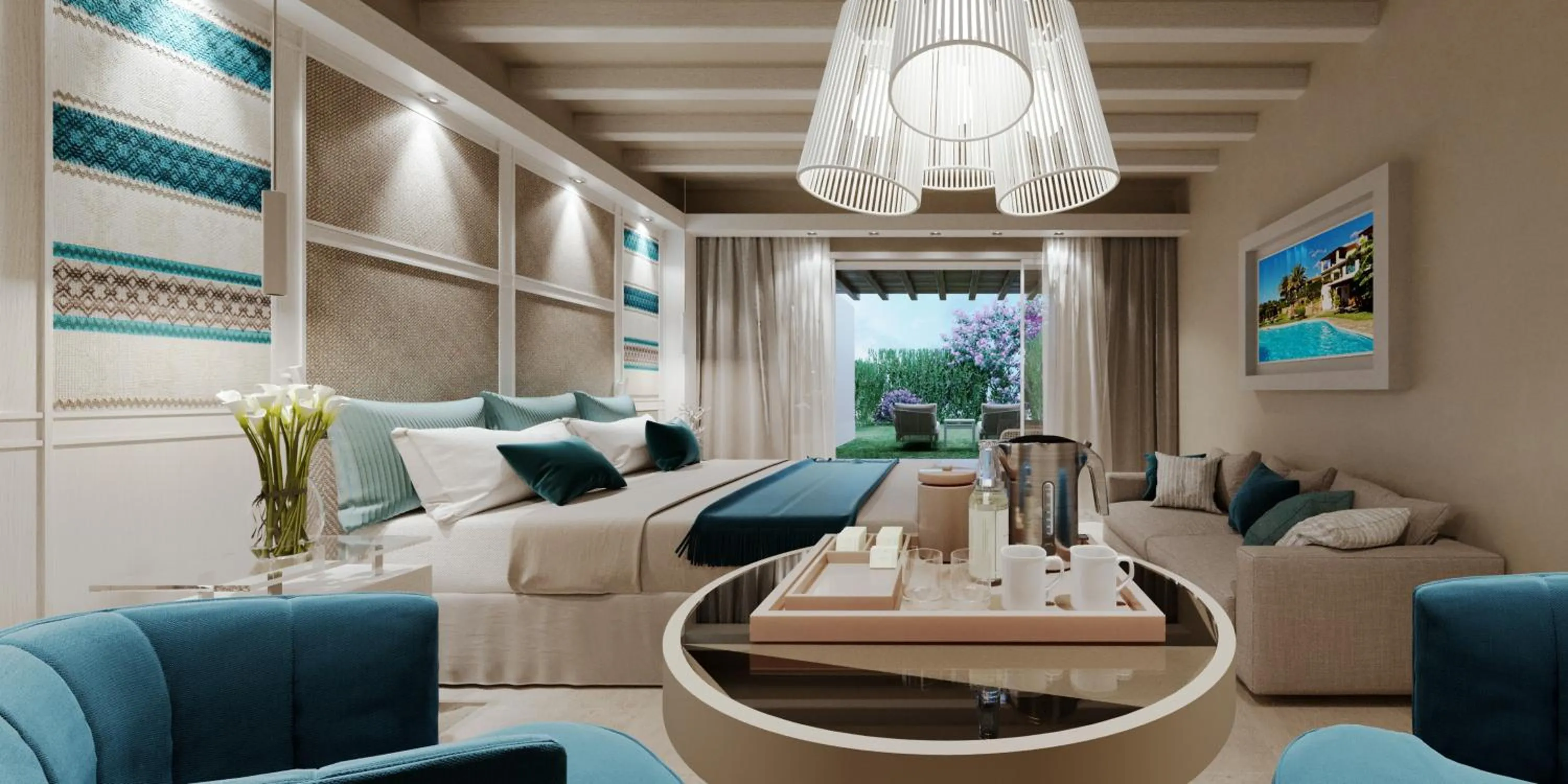 Living room in Residence Le Bouganville