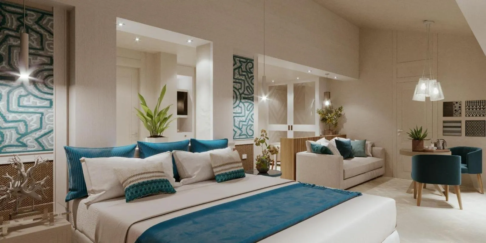 Bedroom, Bed in Residence Le Bouganville