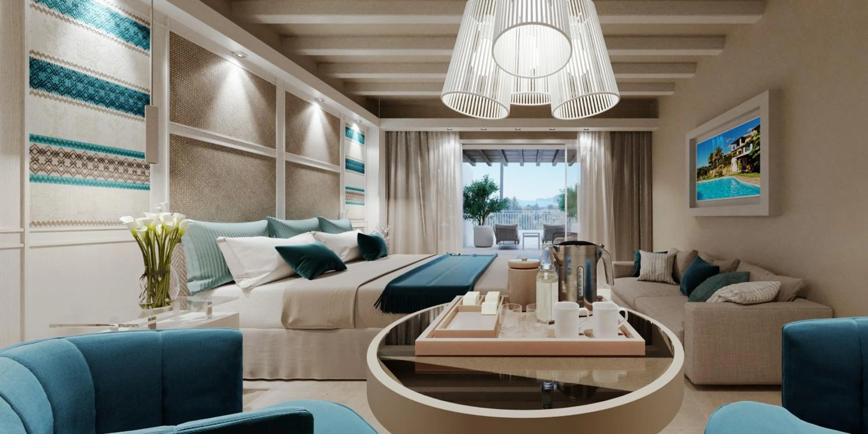 Living room in Residence Le Bouganville