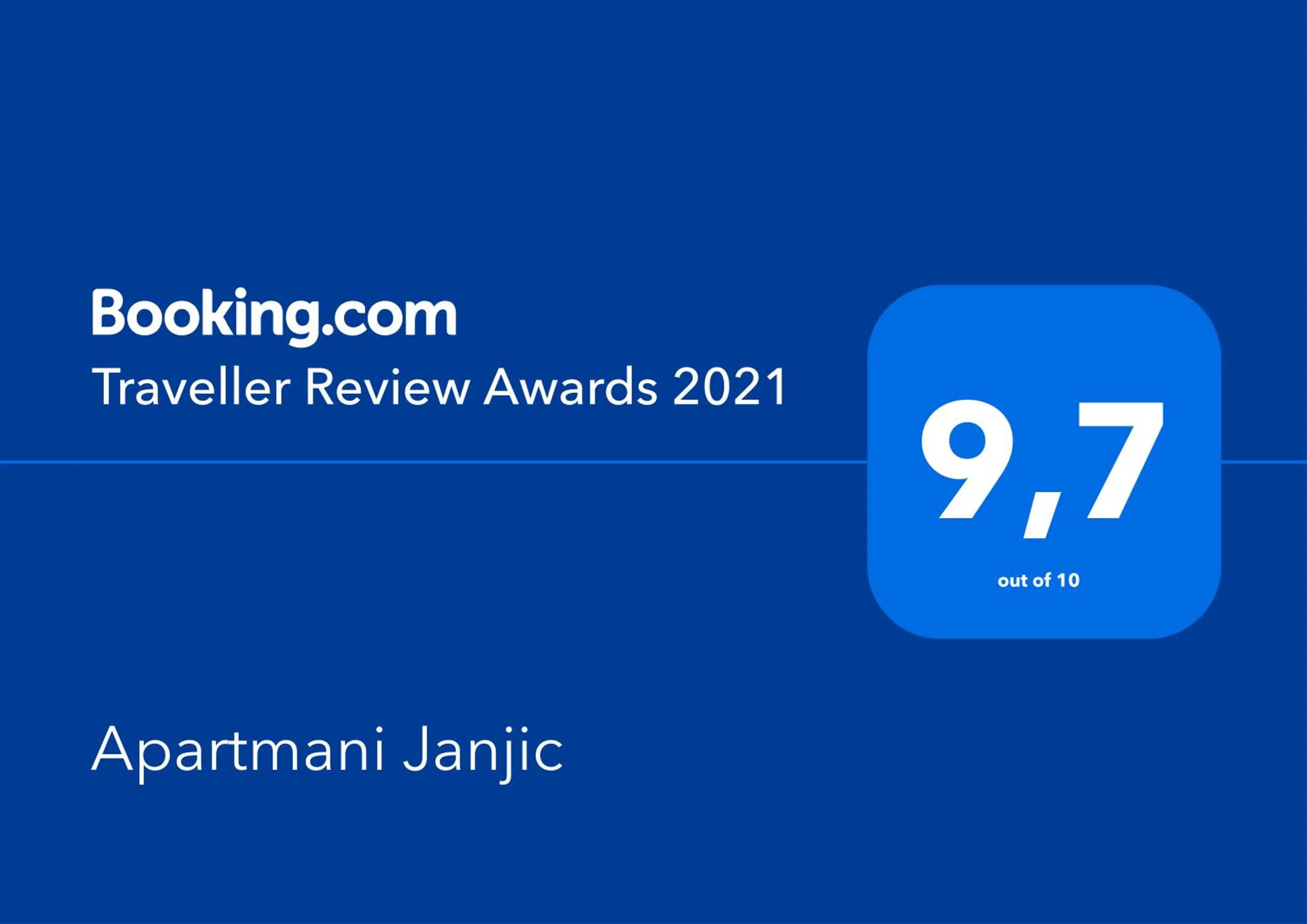 Certificate/Award in Apartmani Janjic