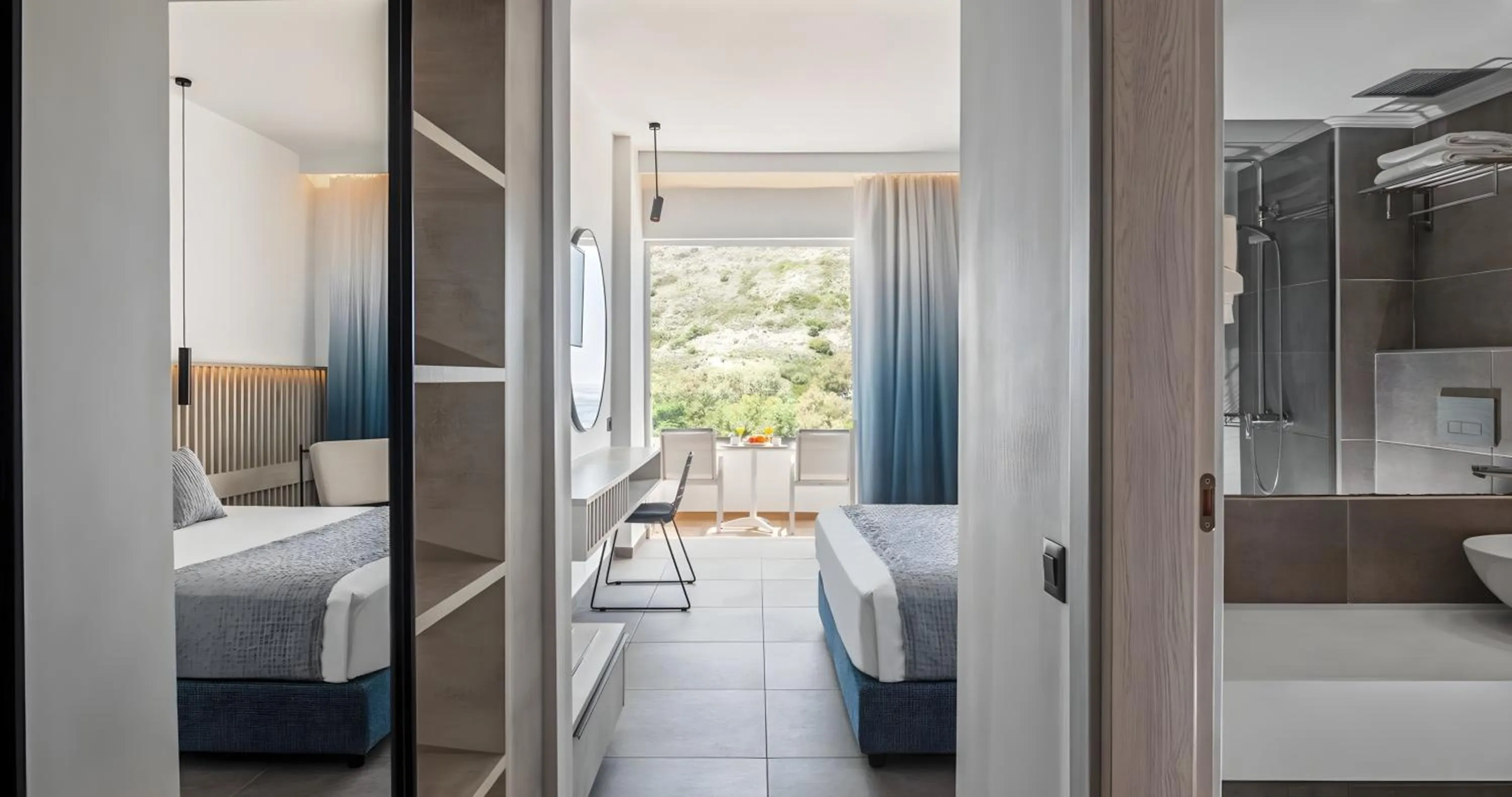 Bed in Blue Sea Beach Resort