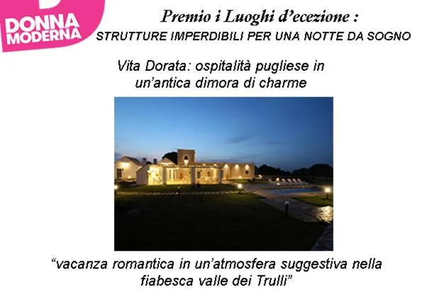 Certificate/Award in Vita Dorata - rural chic