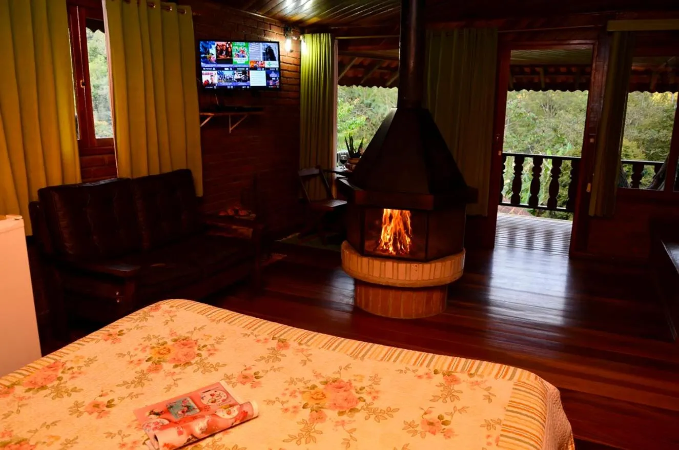 Bed in Pousada do Mirante