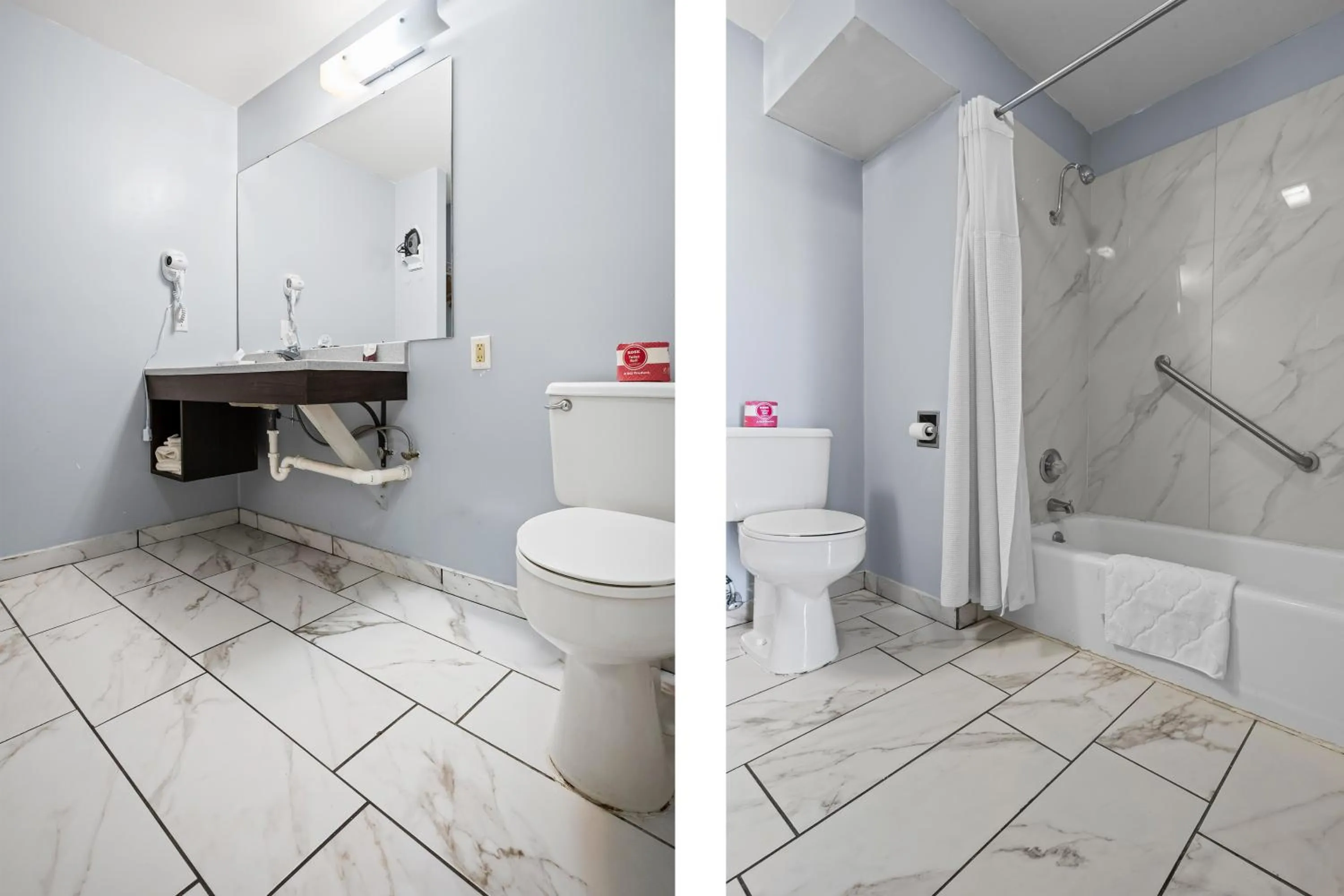 Bathroom in Capital O First Heritage Inn Rantoul IL I 57