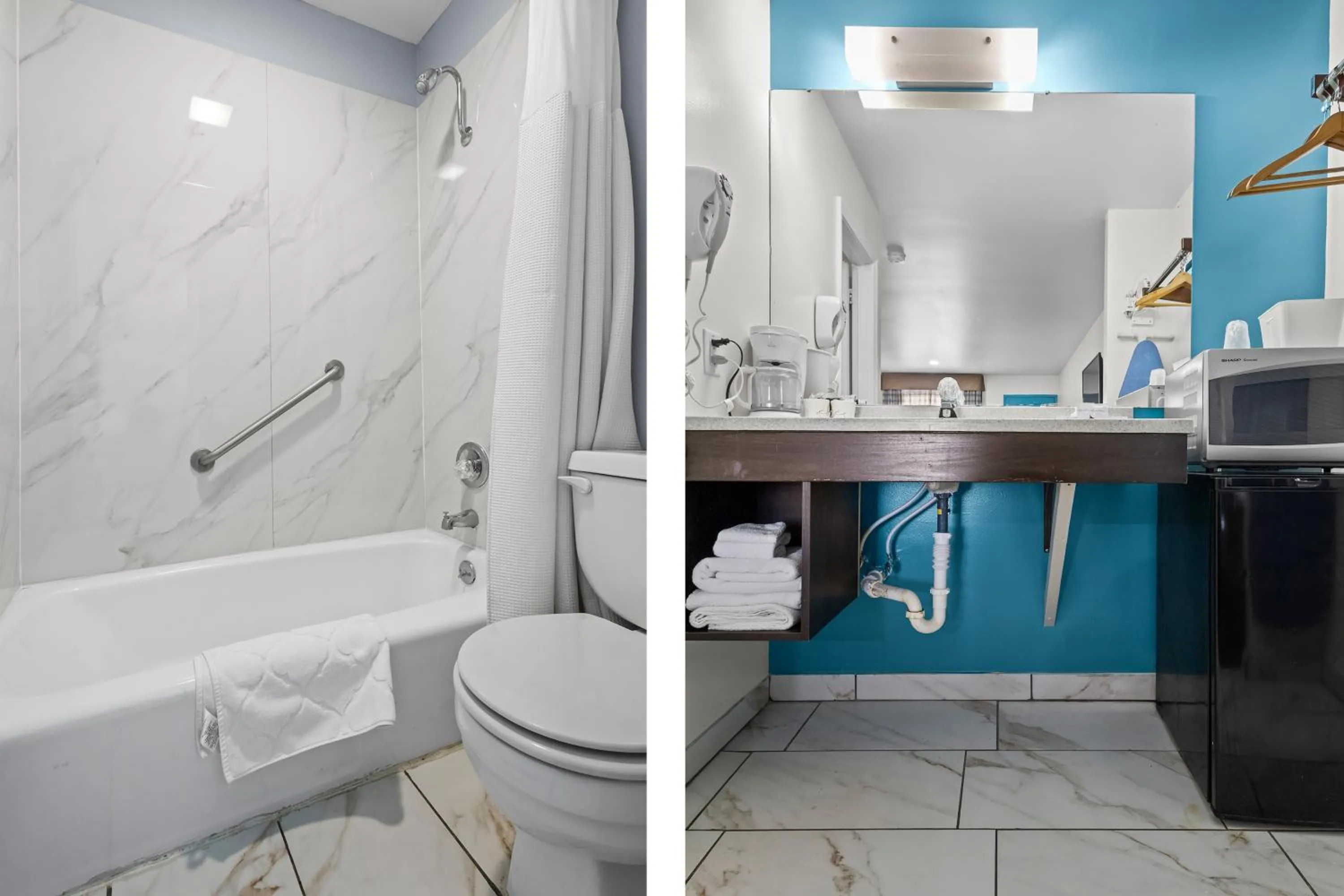 Bathroom in Capital O First Heritage Inn Rantoul IL I 57