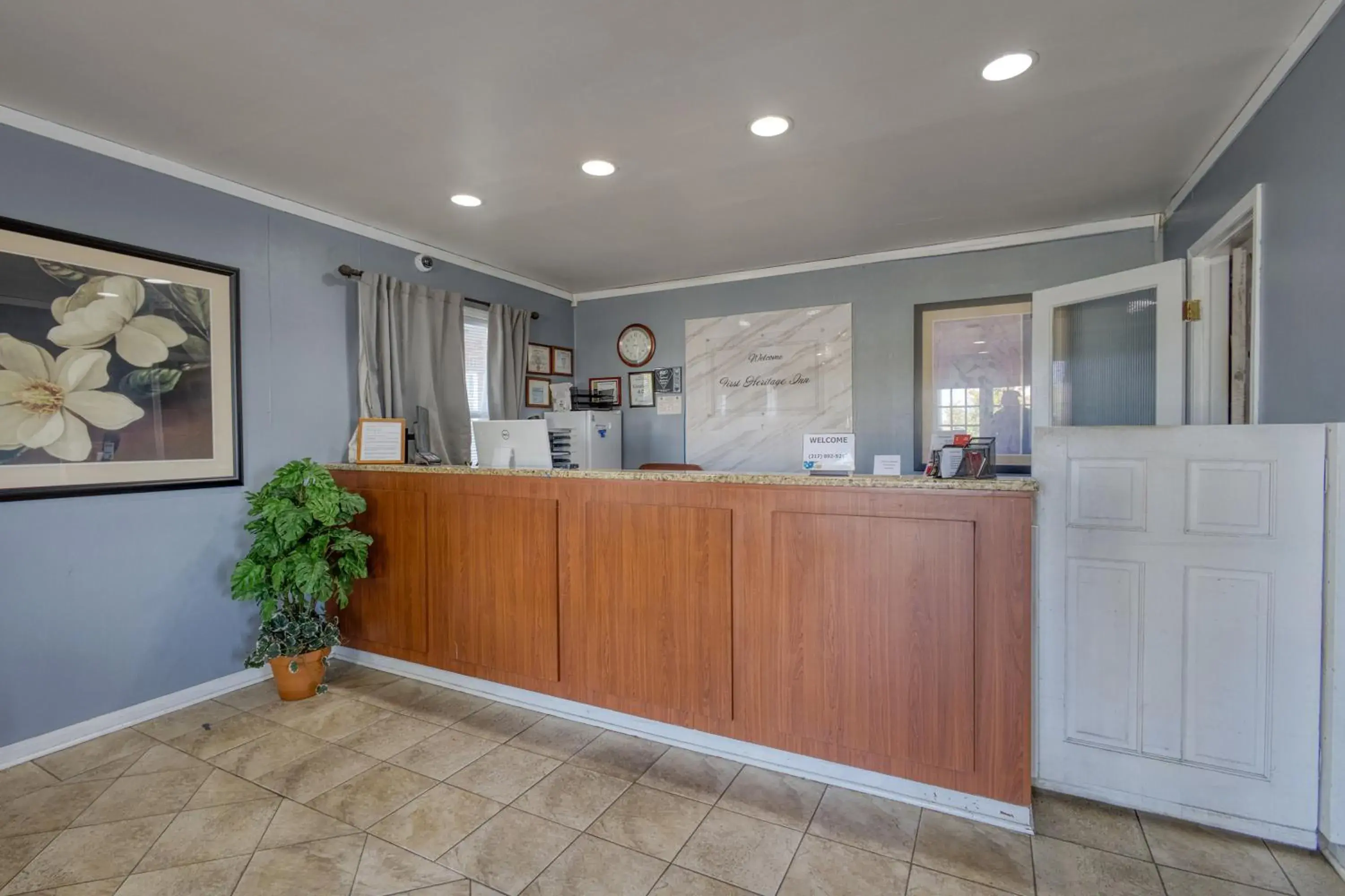 Lobby or reception in Capital O First Heritage Inn Rantoul IL I 57 Lobby or reception in Capital O First Heritage Inn Rantoul IL I 57