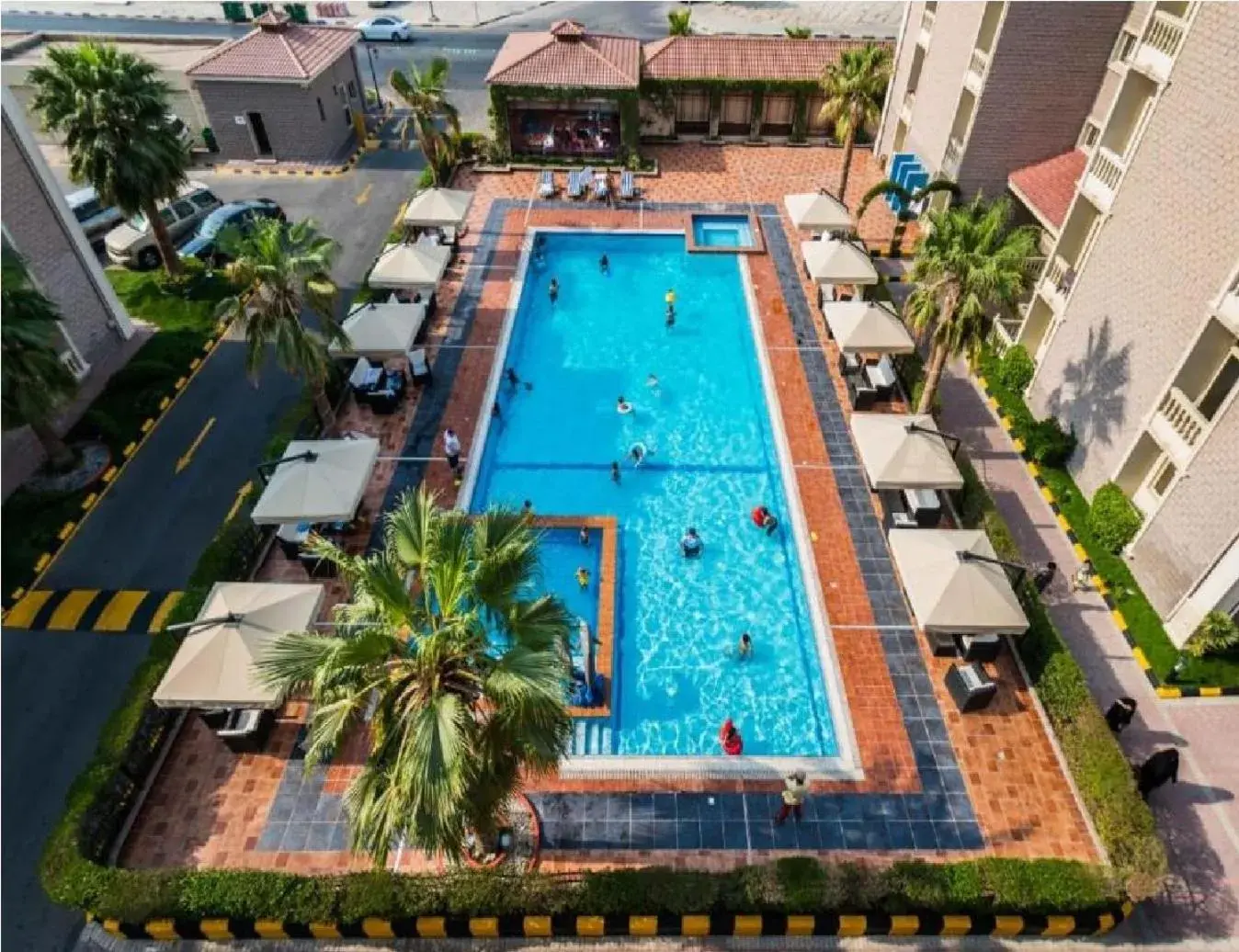 Pool view in Boudl Gardenia Resort Pool view in Boudl Gardenia Resort