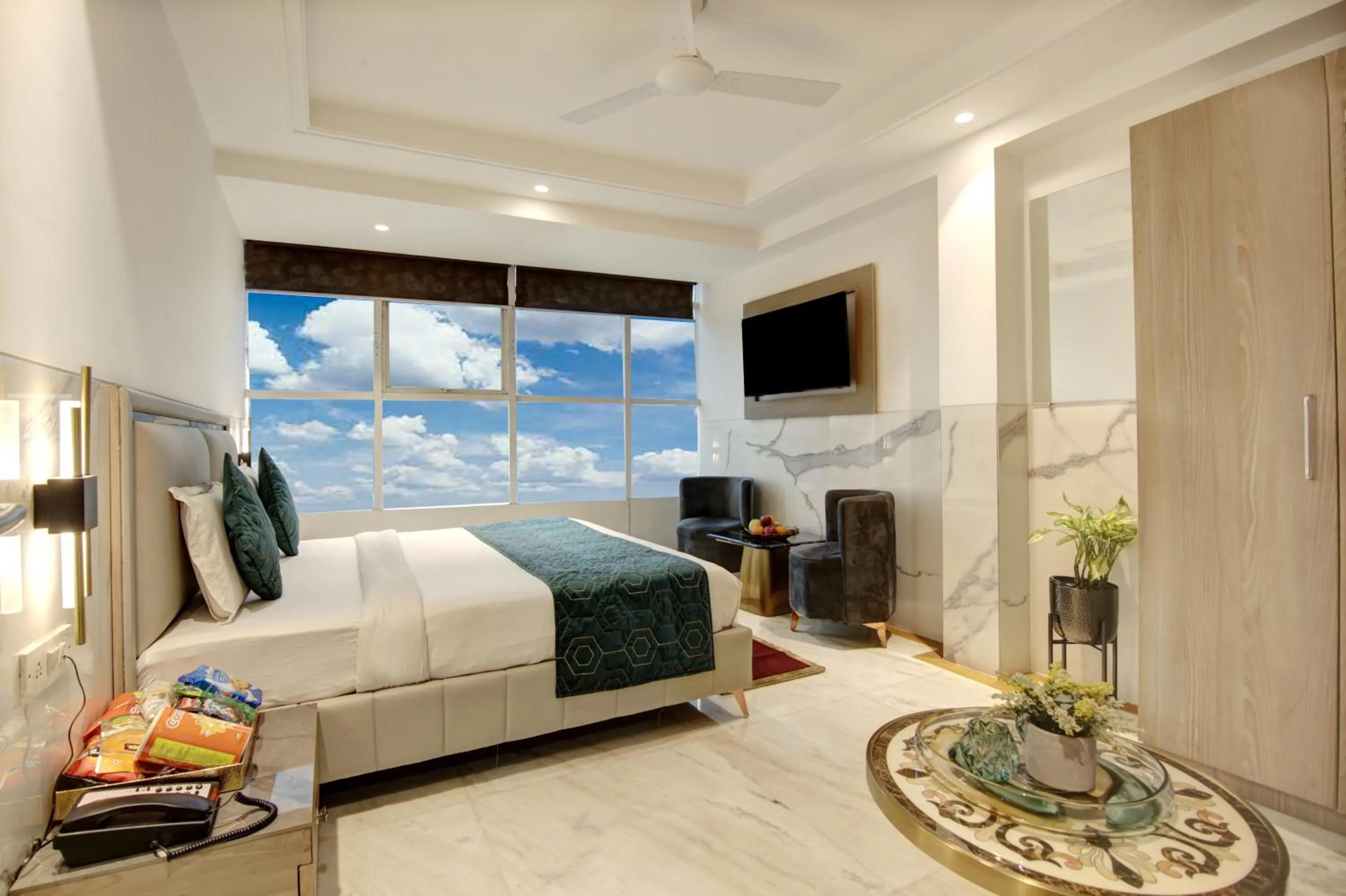 Photo of the whole room, Bed in Hotel International Inn - Near Delhi Airport