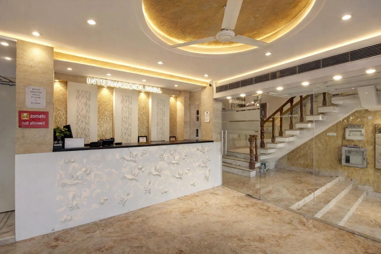 Lobby or reception in Hotel International Inn - Near Delhi Airport