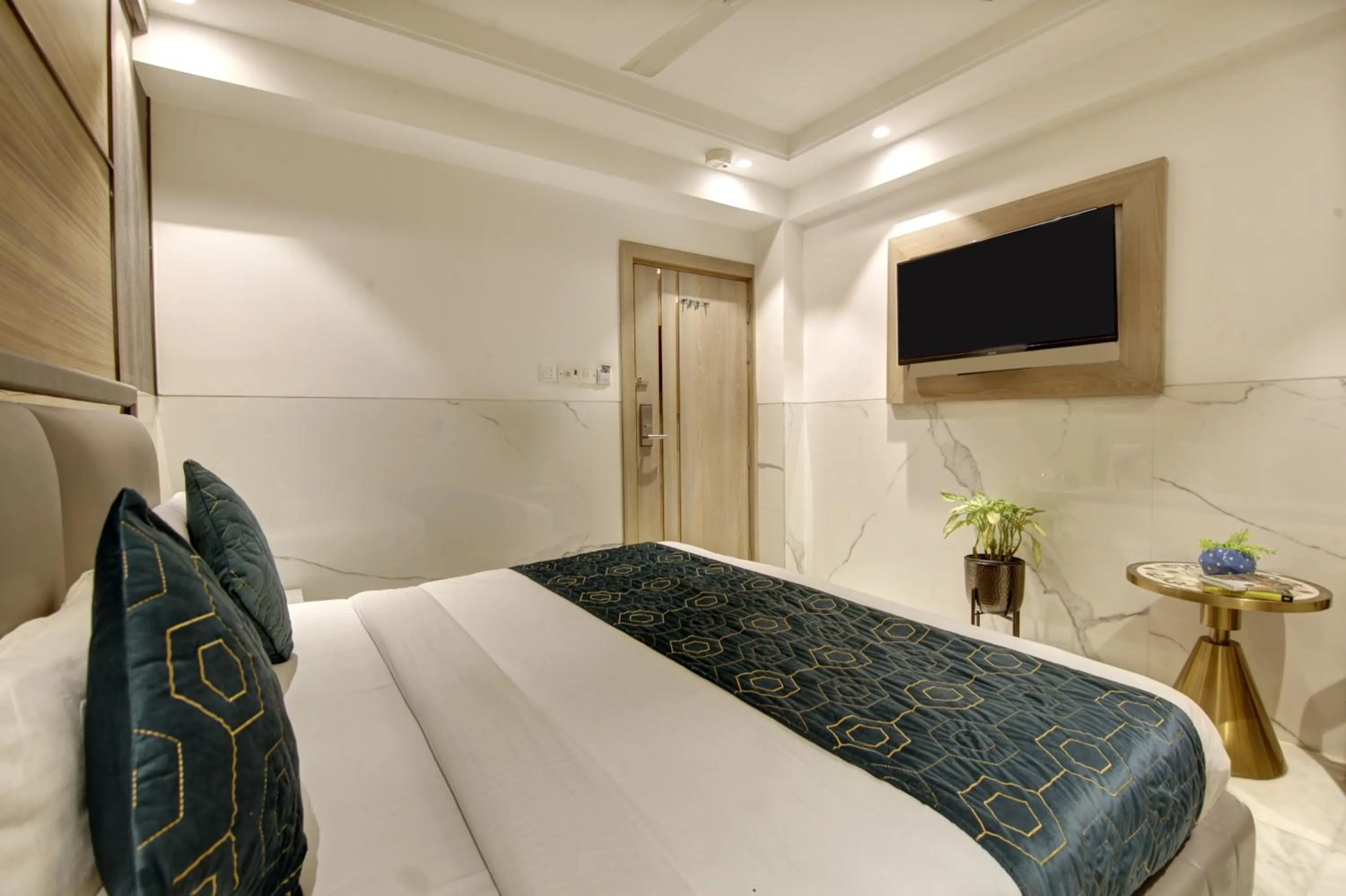 TV and multimedia, Bed in Hotel International Inn - Near Delhi Airport