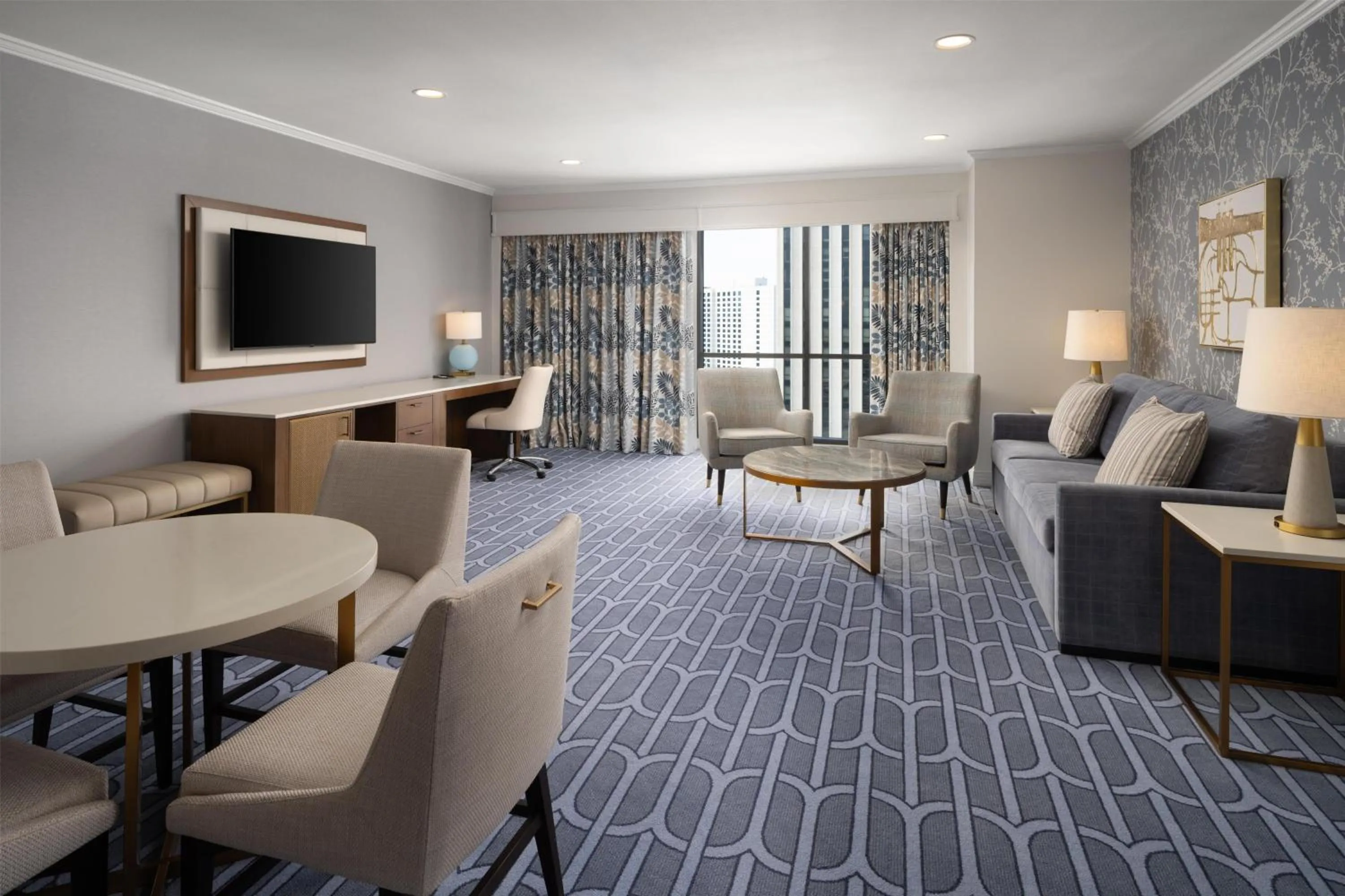 Living room in Hilton New Orleans Riverside