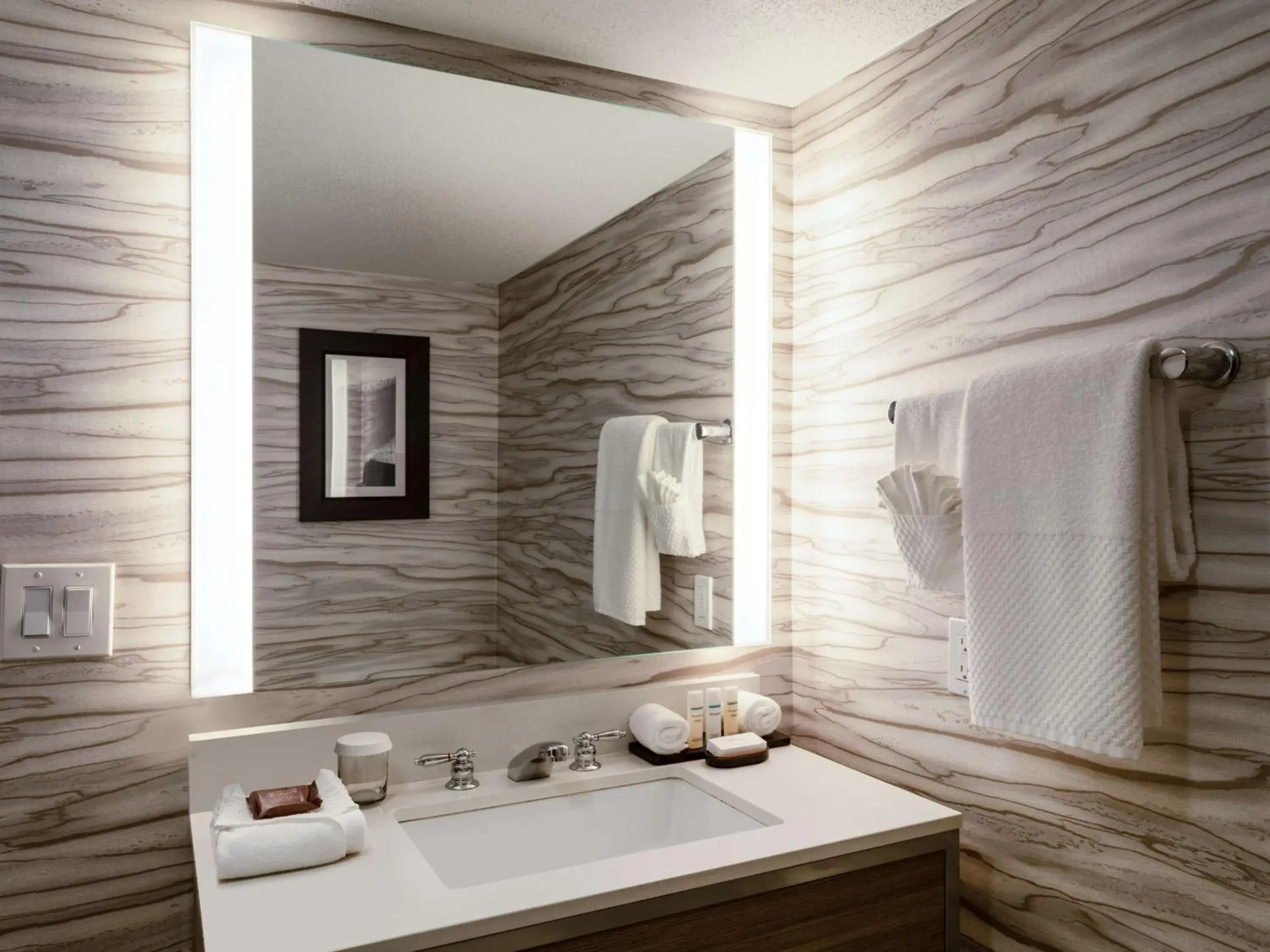 Bathroom in Embassy Suites Baltimore - North/Hunt Valley Bathroom in Embassy Suites Baltimore - North/Hunt Valley