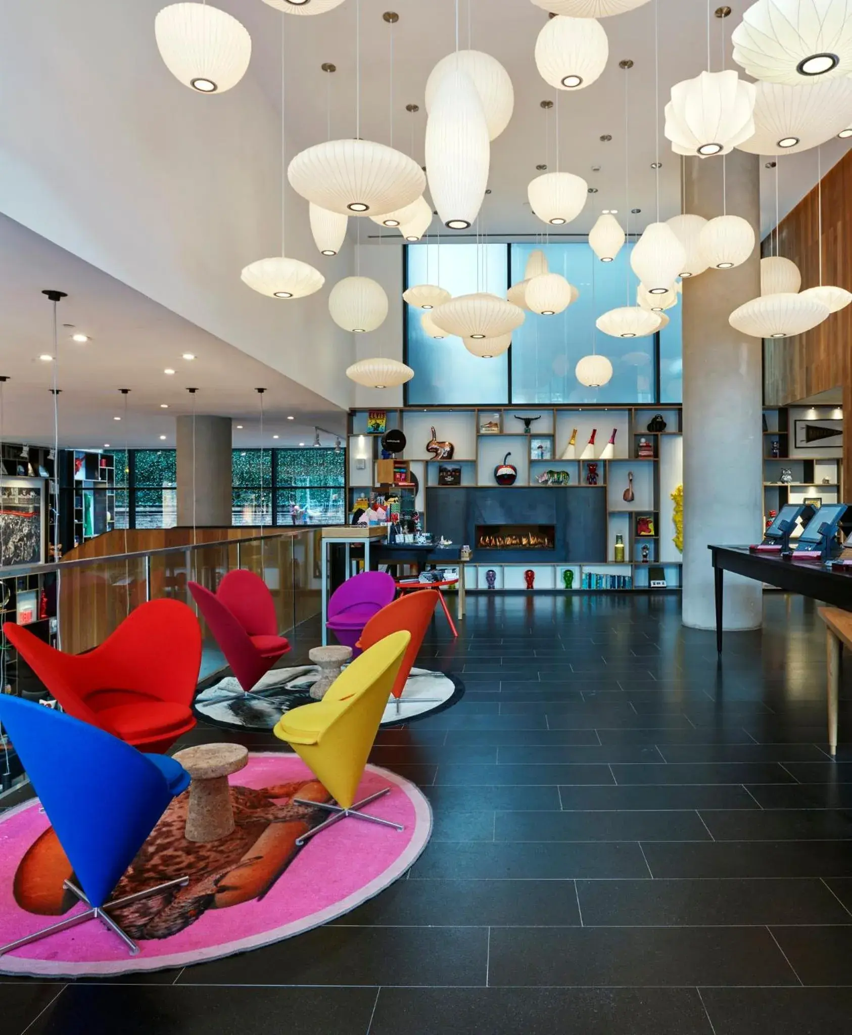 Lobby or reception in citizenM New York Bowery Lobby or reception in citizenM New York Bowery