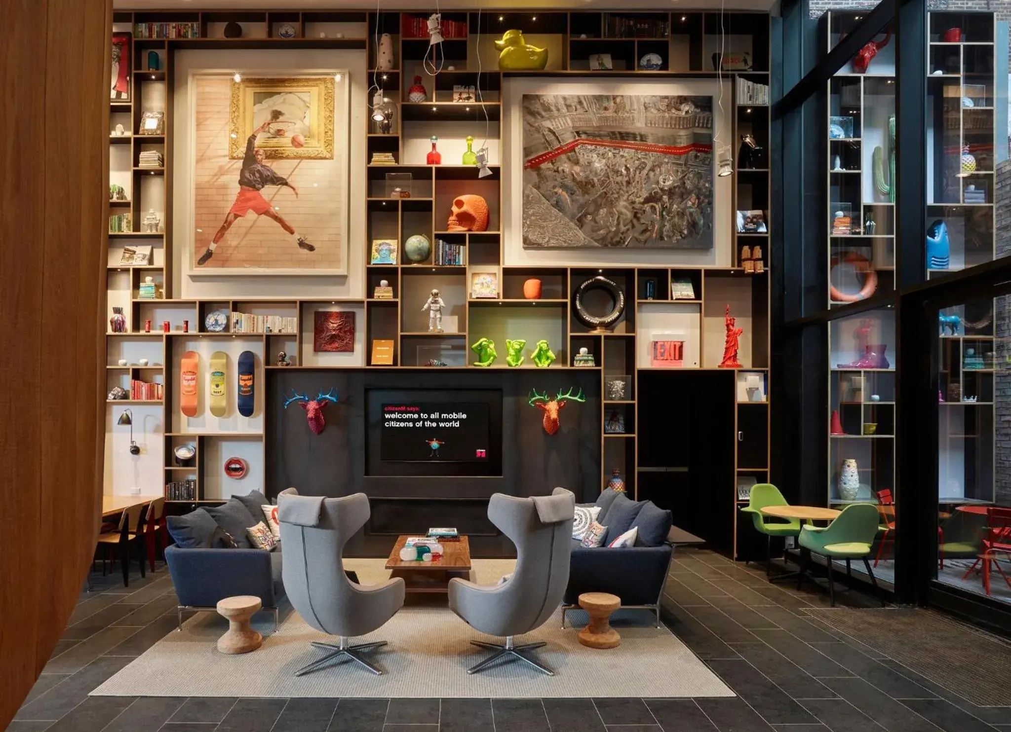 Lobby or reception in citizenM New York Bowery Lobby or reception in citizenM New York Bowery