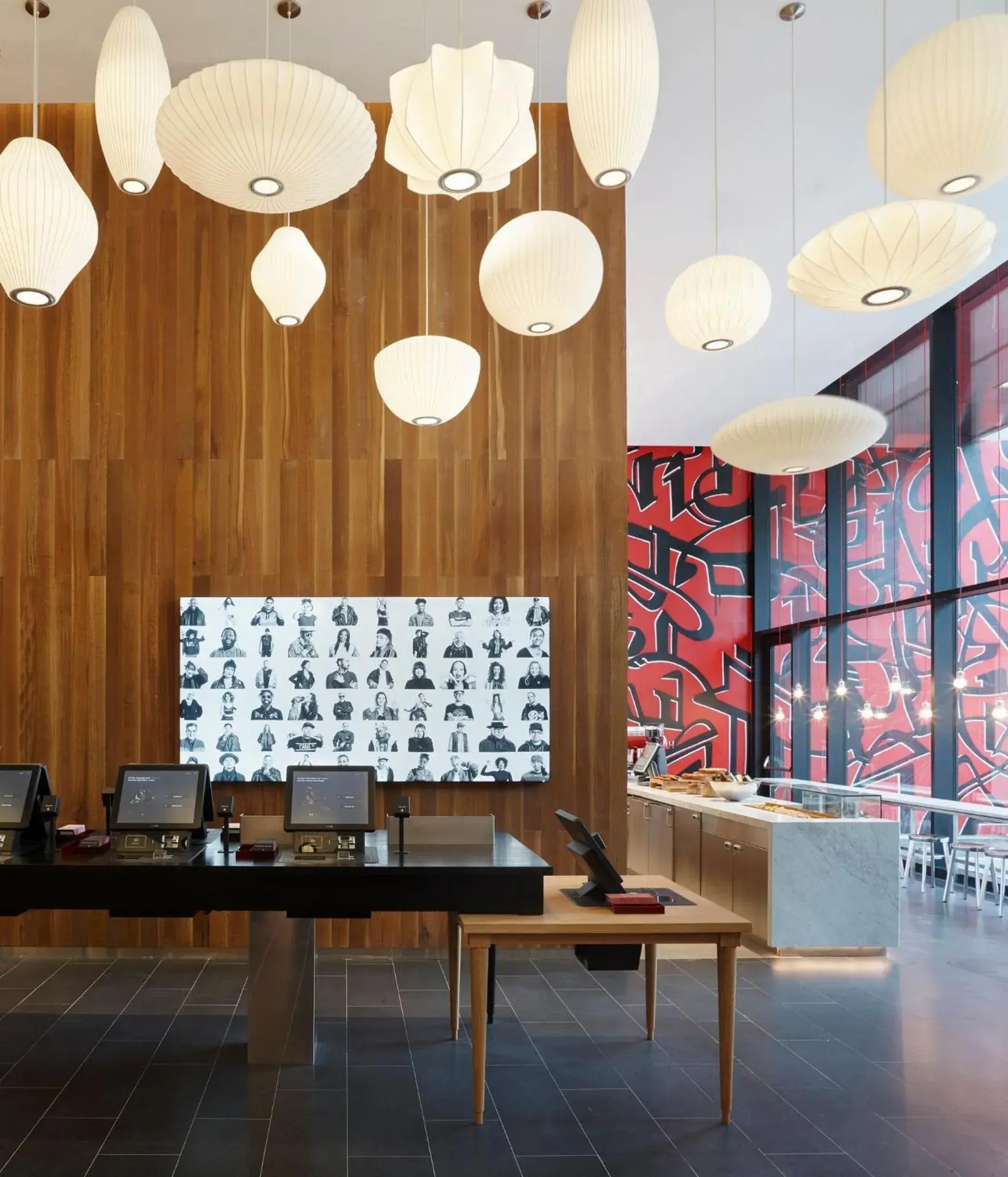 Lobby or reception in citizenM New York Bowery Lobby or reception in citizenM New York Bowery
