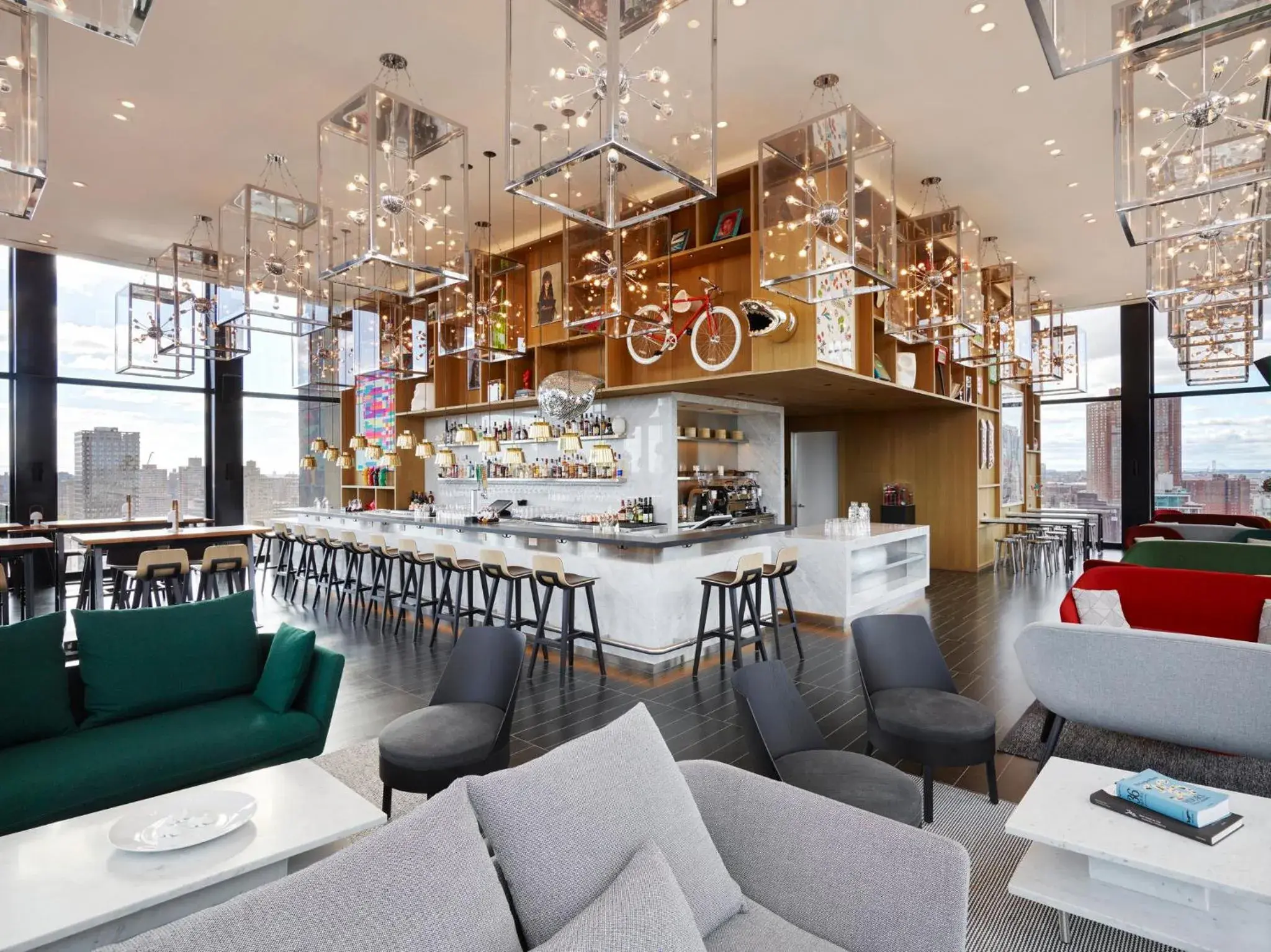 Lounge or bar in citizenM New York Bowery Lounge or bar in citizenM New York Bowery