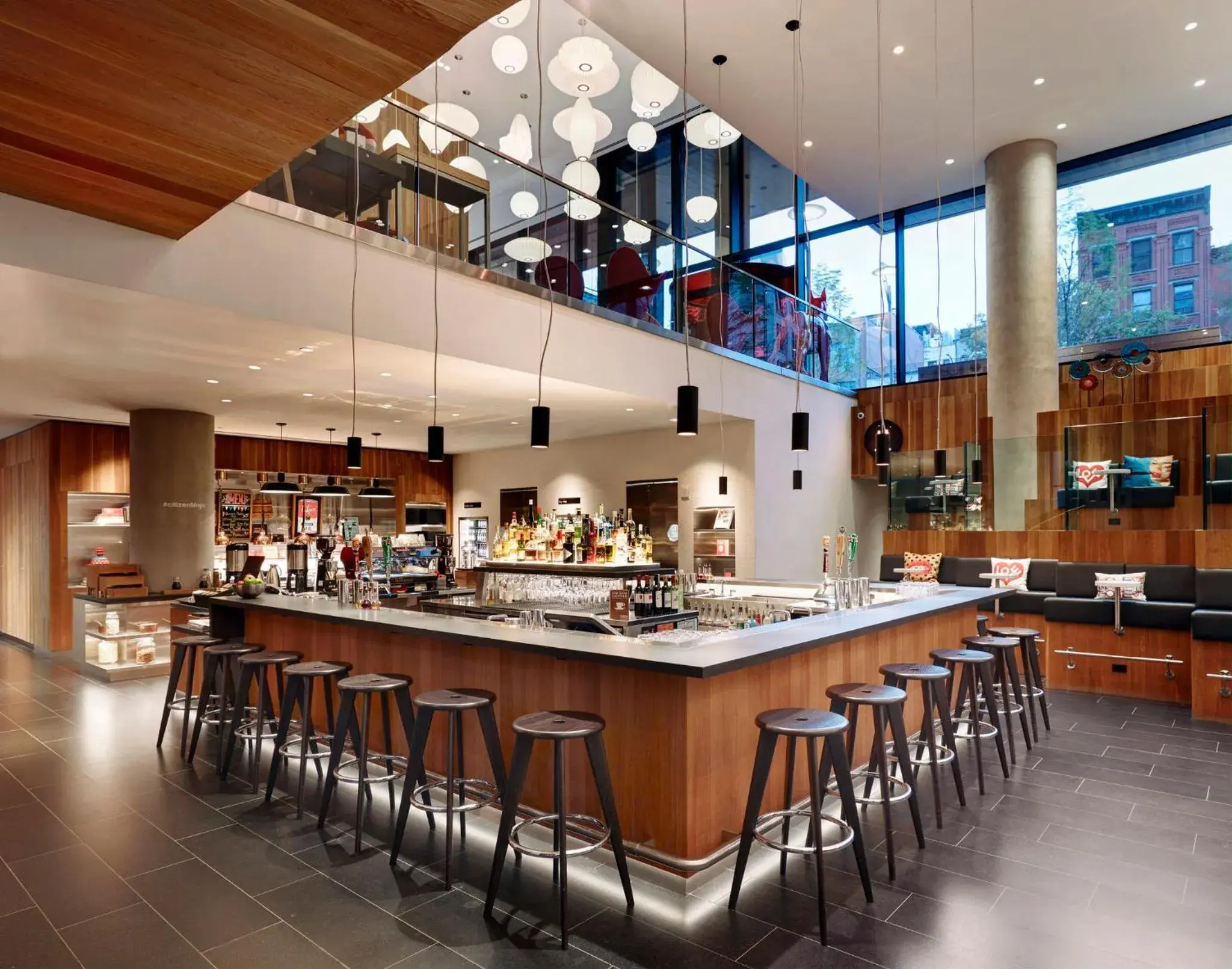 Lounge or bar in citizenM New York Bowery Lounge or bar in citizenM New York Bowery
