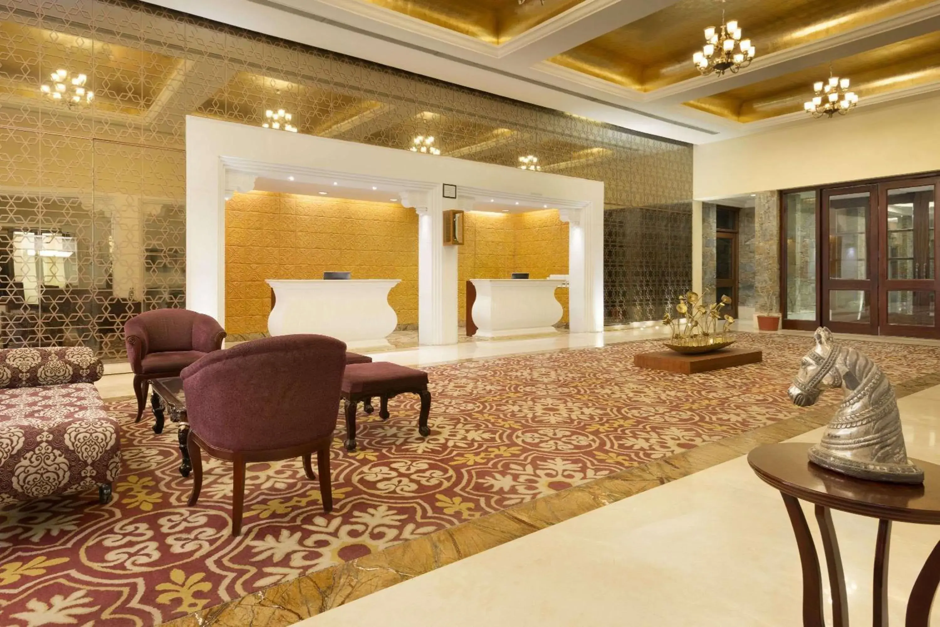 Lobby or reception in Ramada by Wyndham Udaipur Resort and Spa Lobby or reception in Ramada by Wyndham Udaipur Resort and Spa