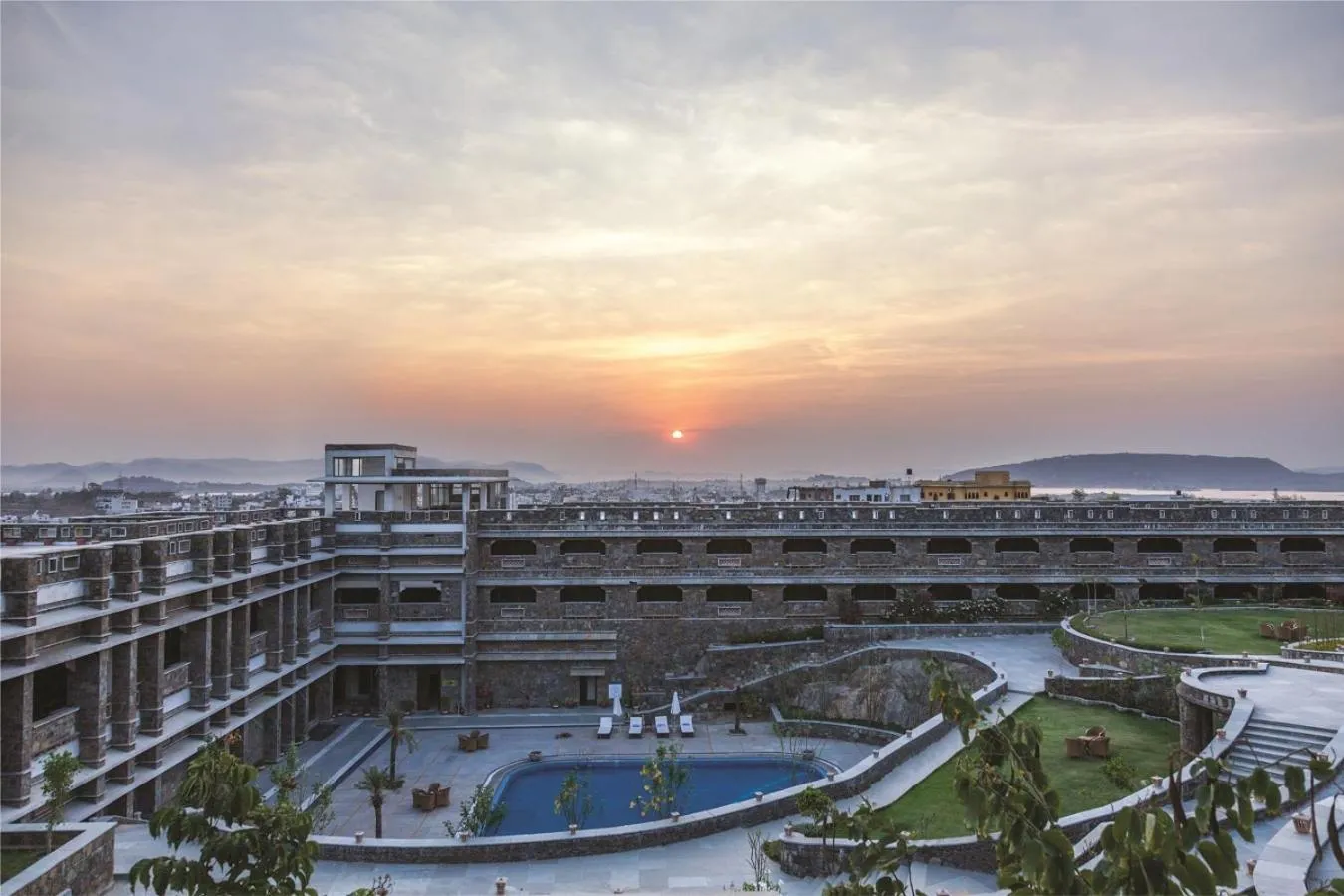 Pool view in Ramada by Wyndham Udaipur Resort and Spa