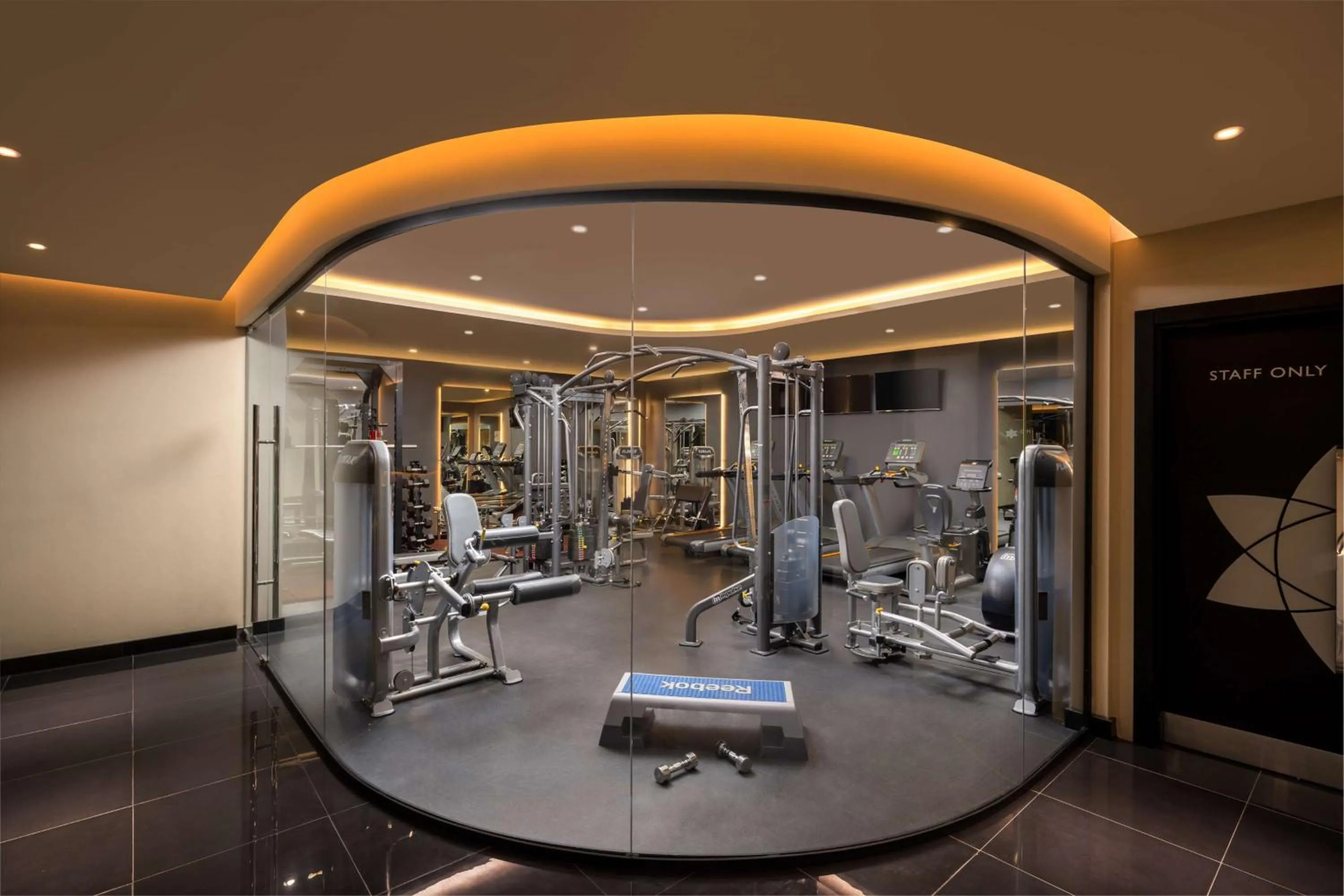 Fitness centre/facilities in Radisson Blu Leogrand Hotel