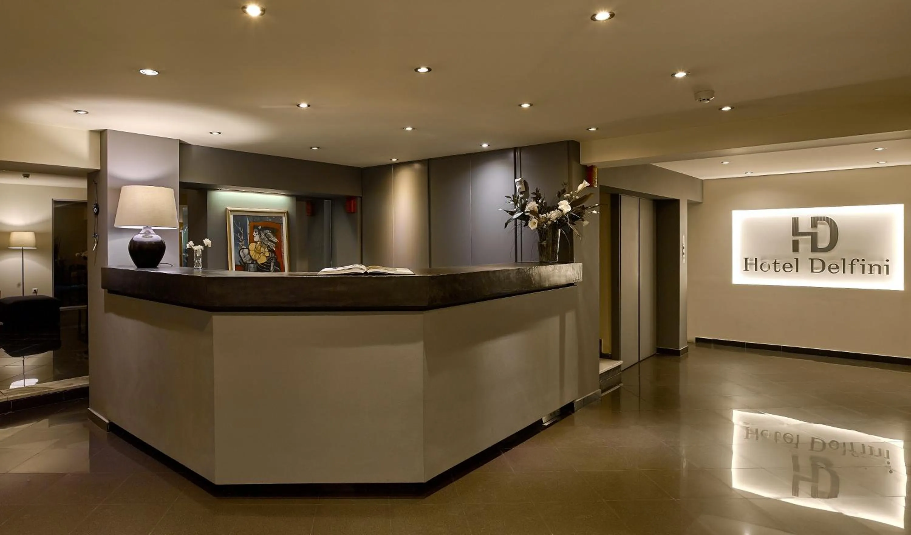 Lobby or reception in Hotel Delfini