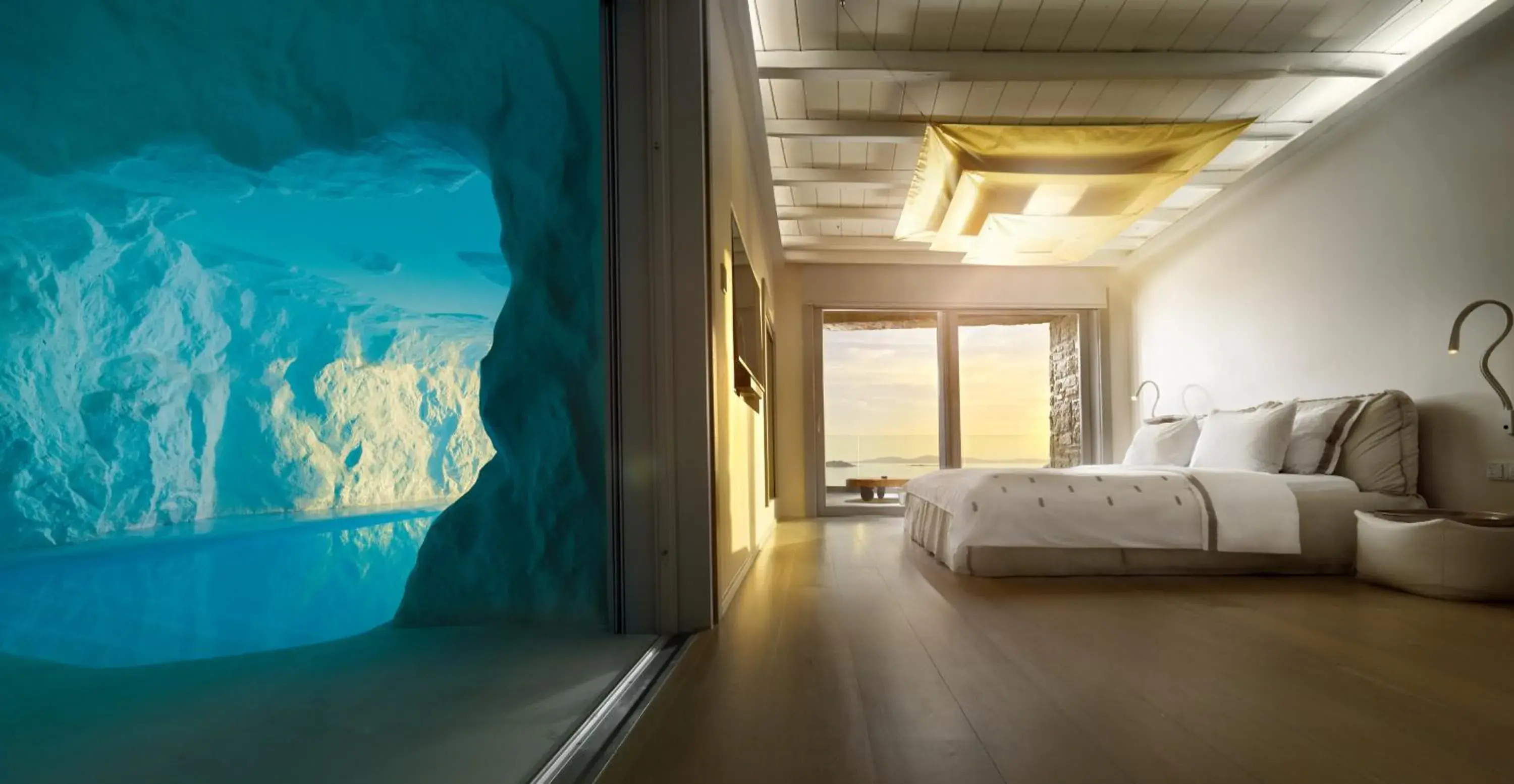 Bed in Cavo Tagoo Mykonos Bed in Cavo Tagoo Mykonos