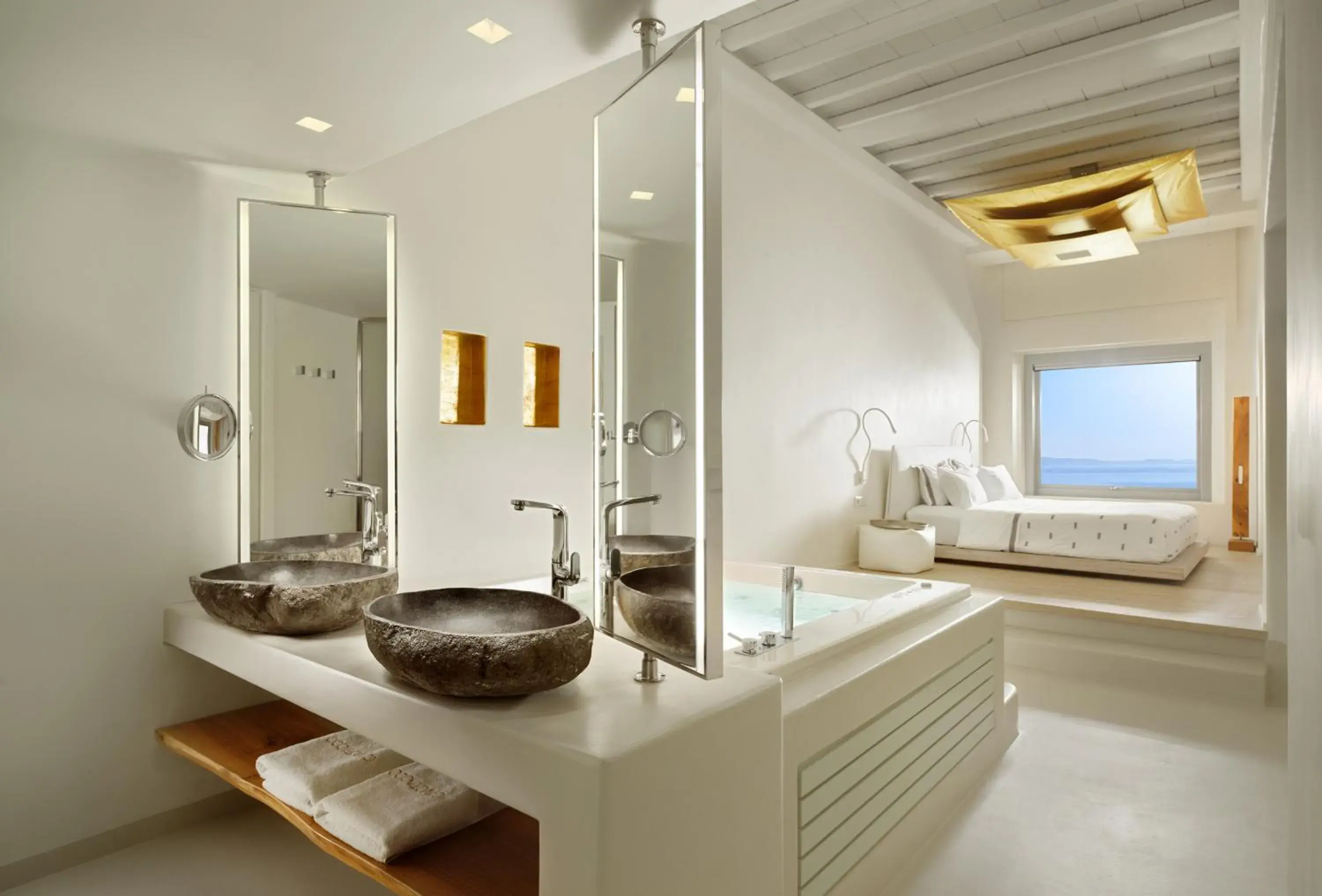 Bed in Cavo Tagoo Mykonos Bed in Cavo Tagoo Mykonos