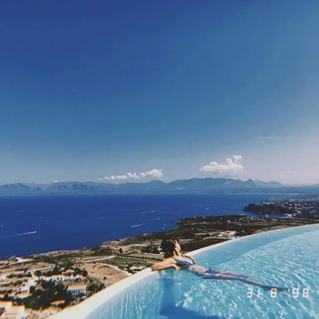 Pool view in Hotel Antica Cascina Del Golfo