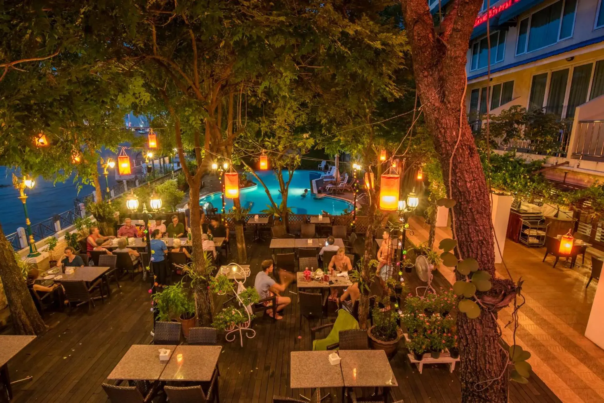 Lounge or bar in New Siam Riverside Lounge or bar in New Siam Riverside