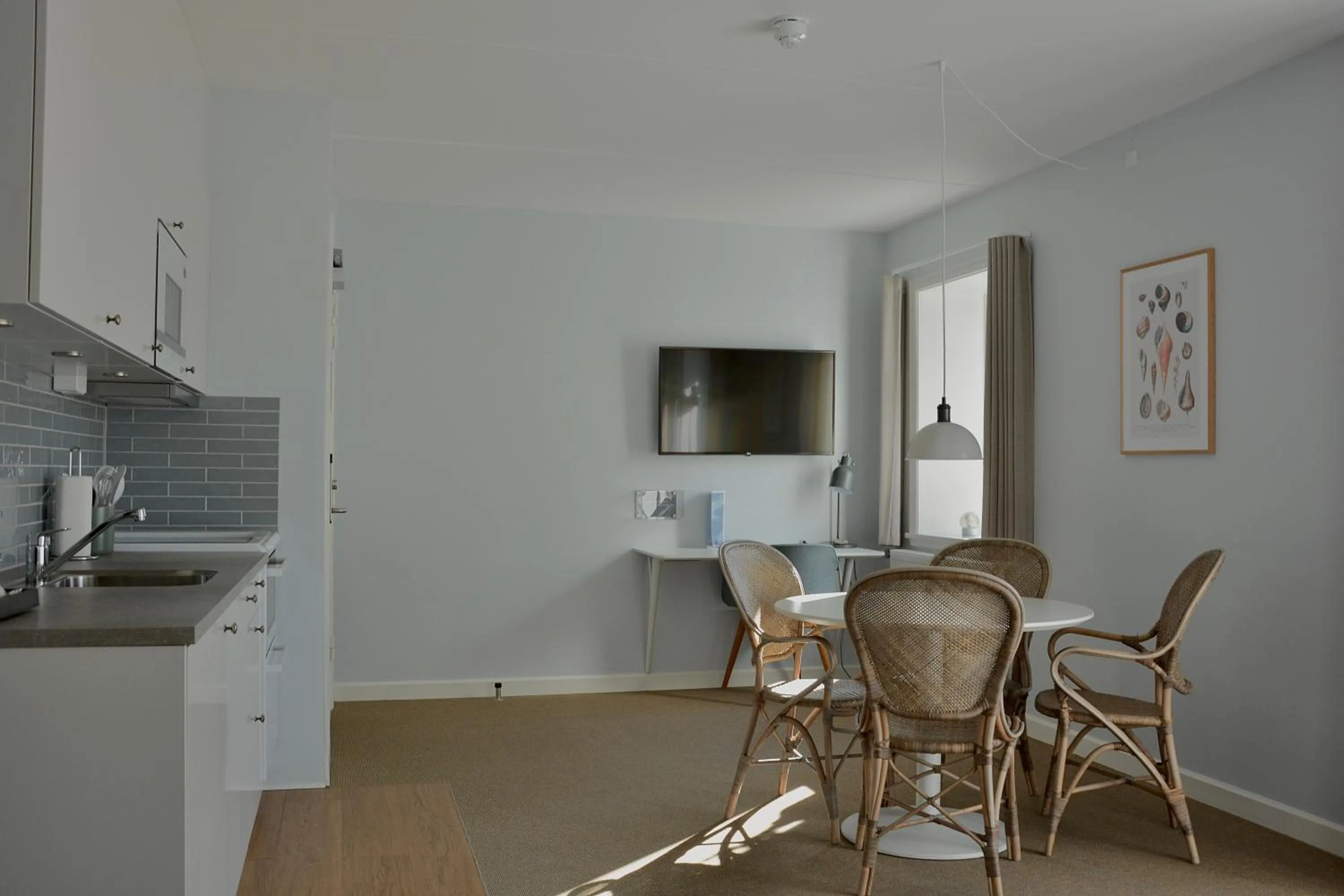 Kitchen or kitchenette in Hotel Marie