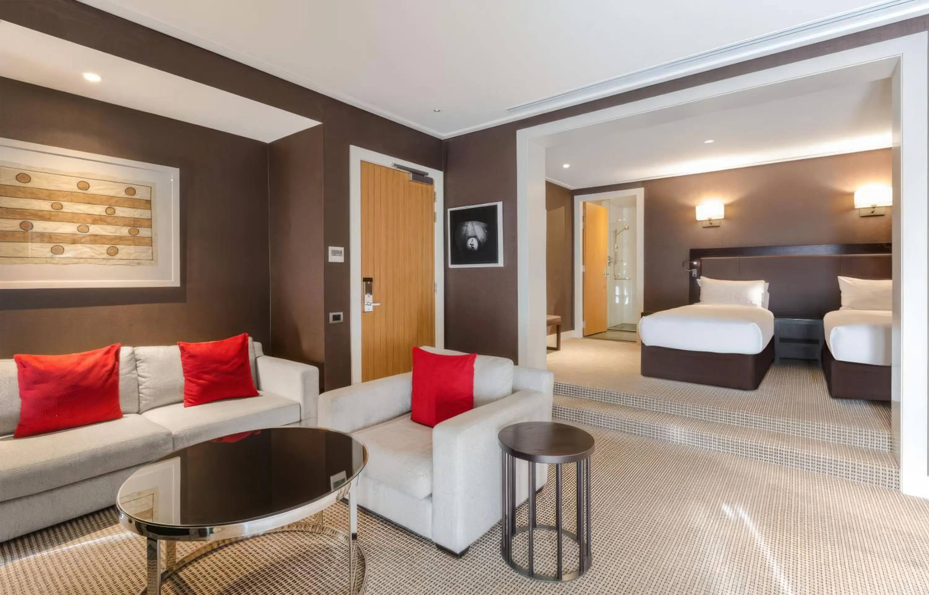 Seating area, Bed in Hilton Queenstown Resort & Spa