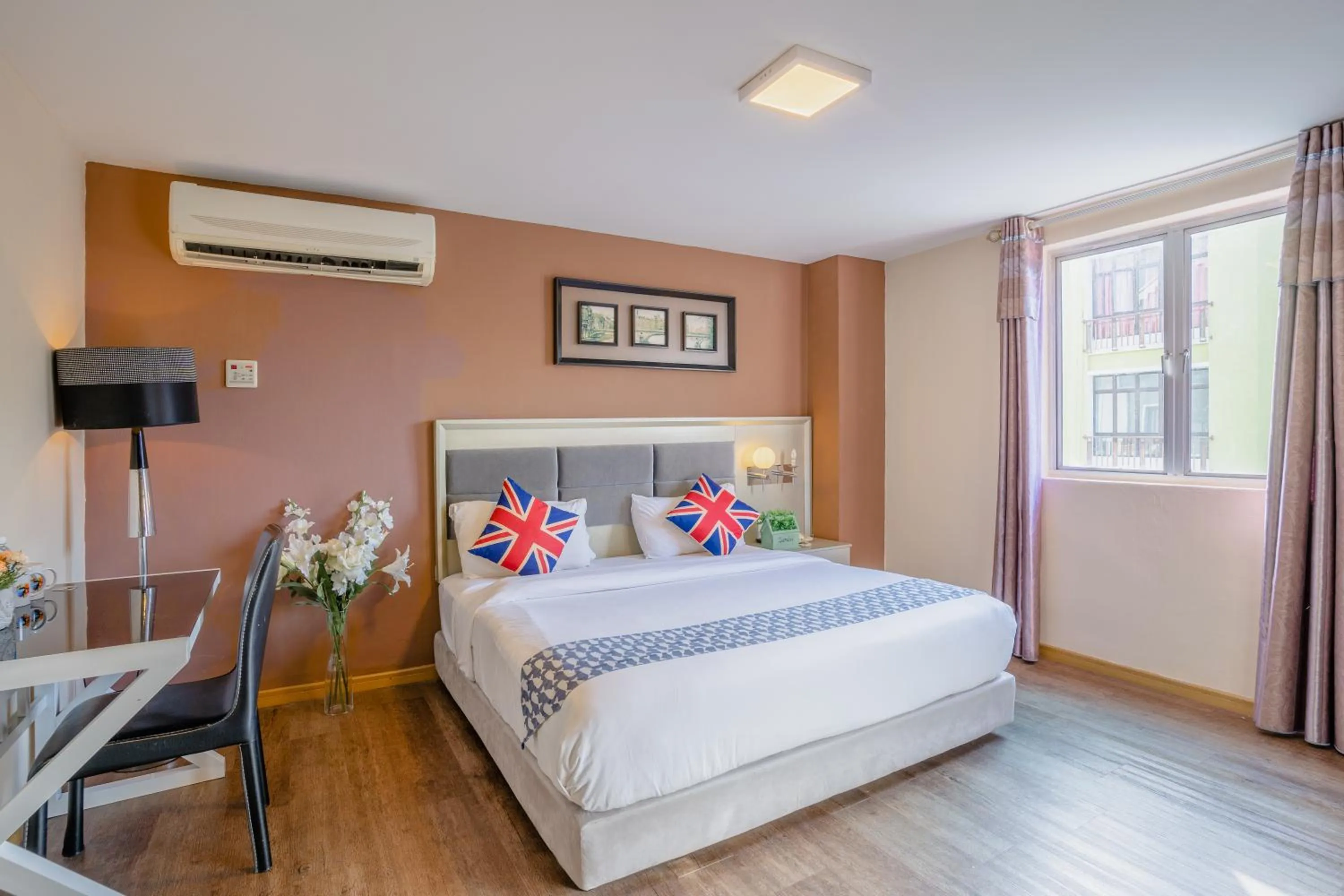 Bed in Euro Rich Hotel Melaka