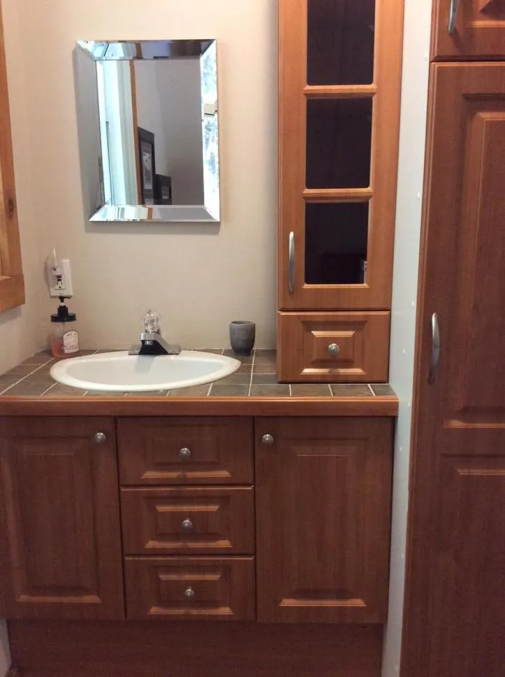 Bathroom in Camping Chalets Spas Pignons Rouges