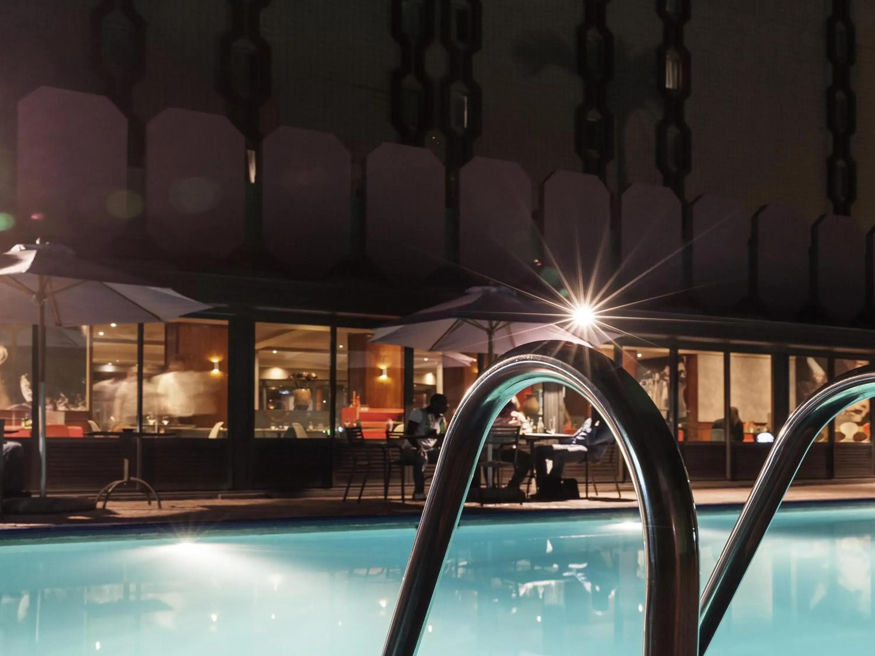 Pool view in ibis Douala Pool view in ibis Douala