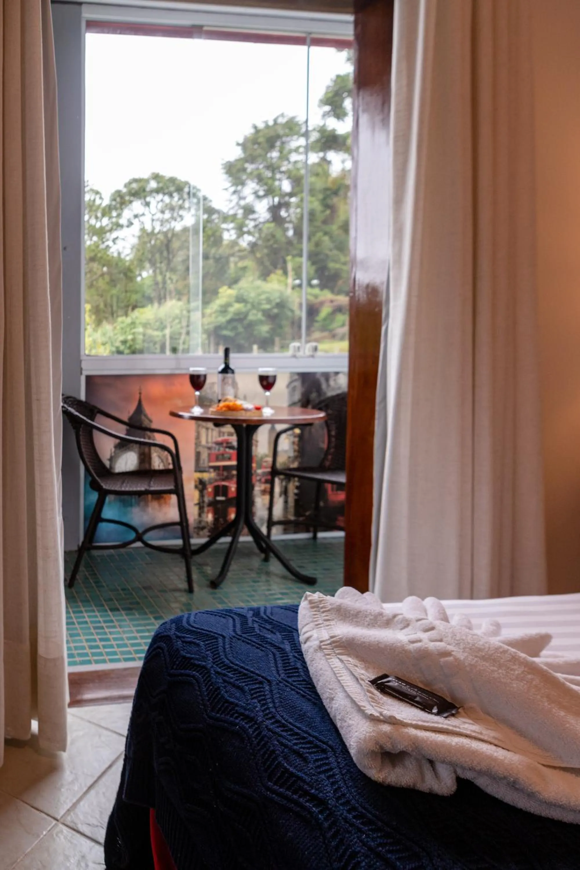 View (from property/room), Bed in Pousada de Charme Vila Natal