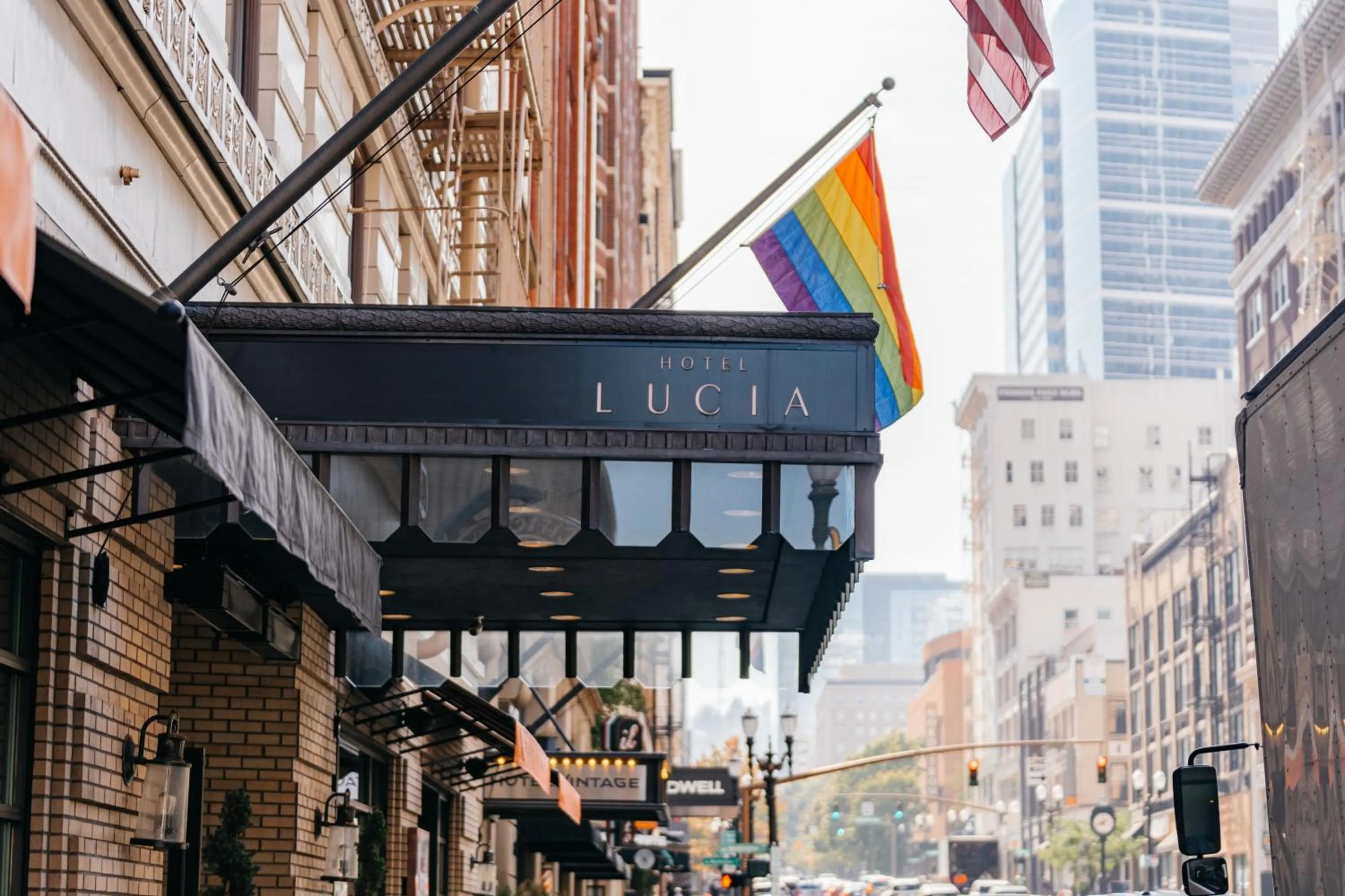 Facade/entrance in Hotel Lucia