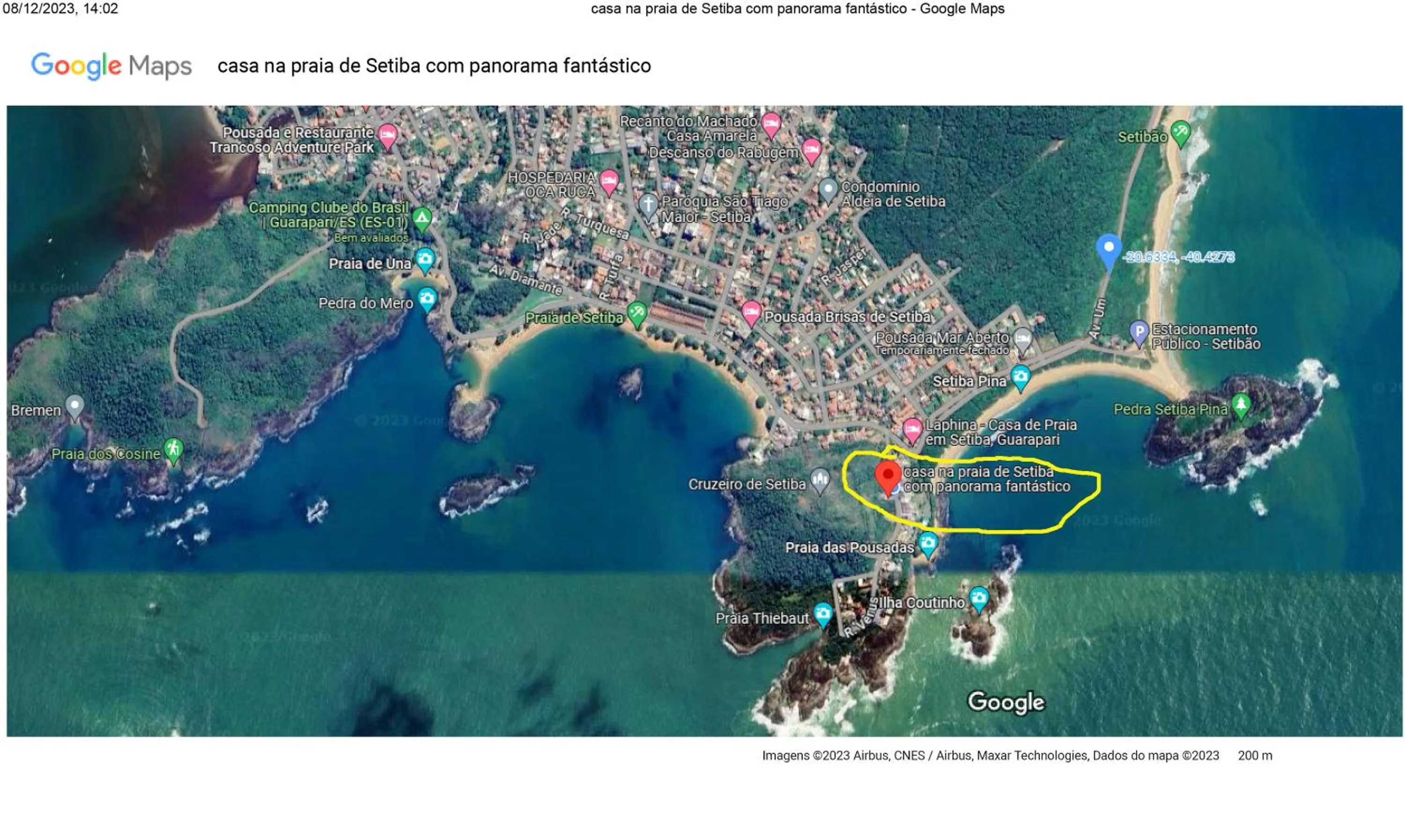 Casa na praia de Setiba com panorama fantástico