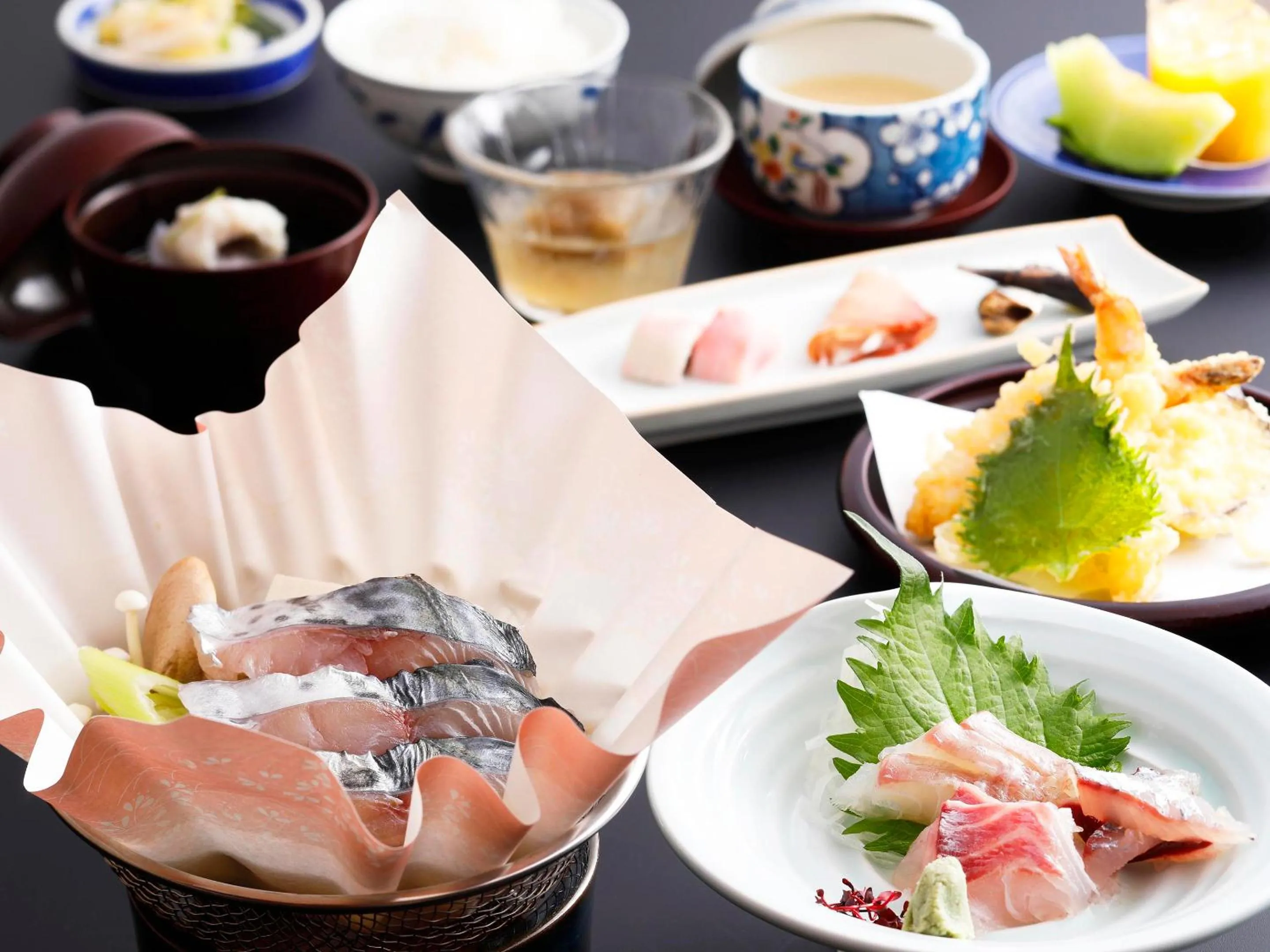 Dinner in Seikiro Ryokan Historical Museum Hotel