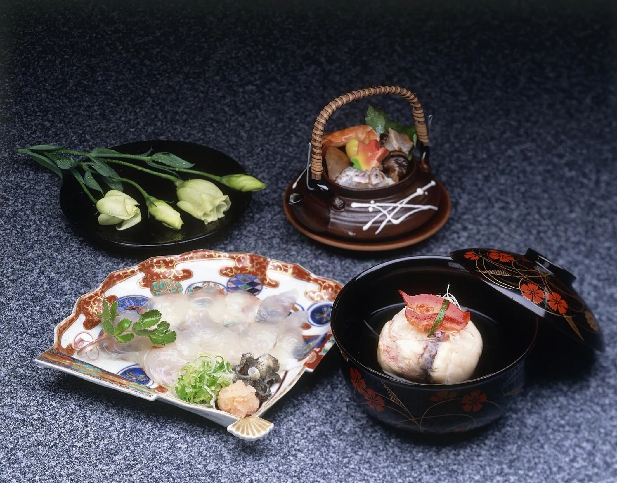 Food close-up in Seikiro Ryokan Historical Museum Hotel