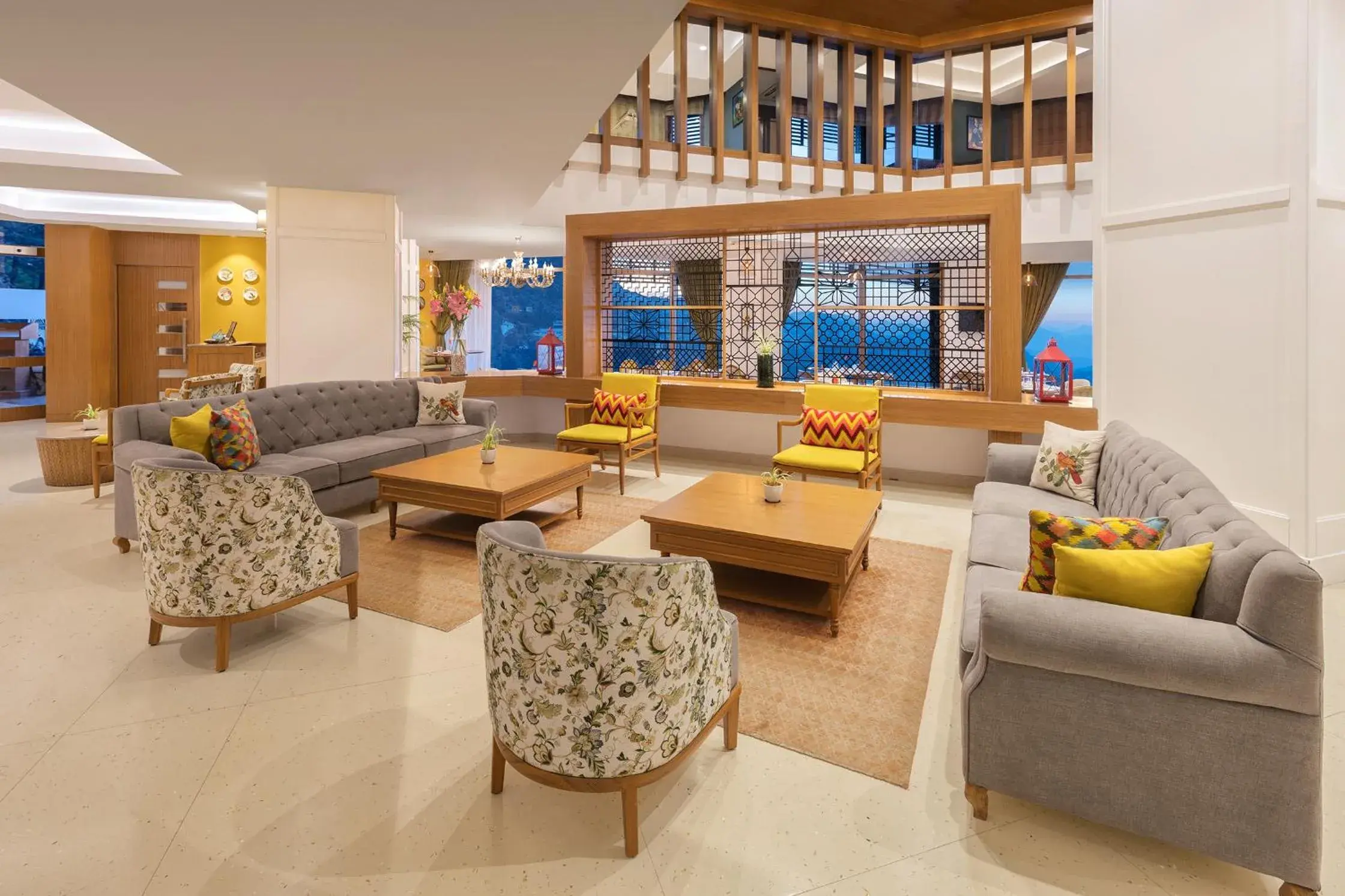 Lobby or reception in Fortune Resort Grace, Mussoorie - Member ITC Hotels' Group Lobby or reception in Fortune Resort Grace, Mussoorie - Member ITC Hotels' Group