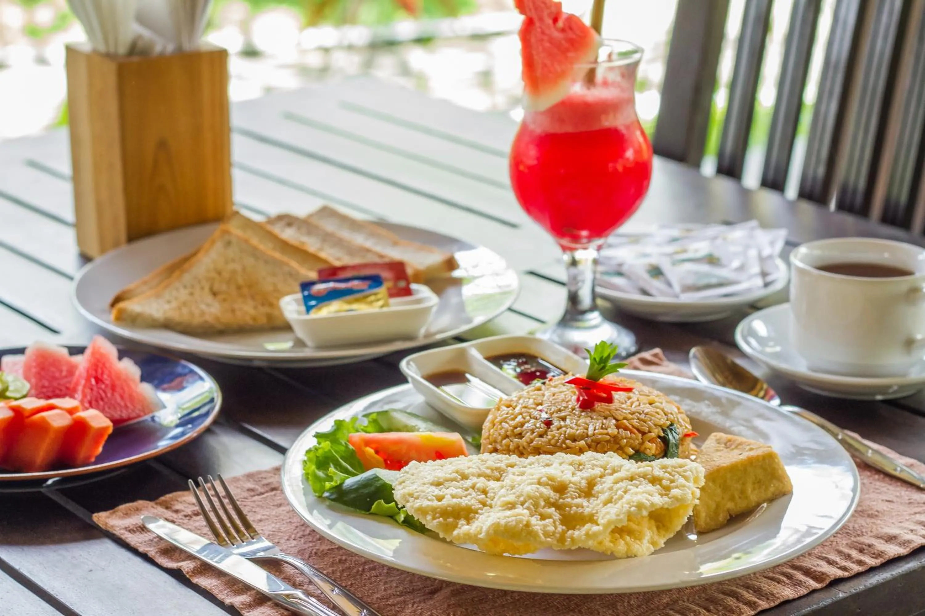 Breakfast in Suly Vegetarian Resort & Spa