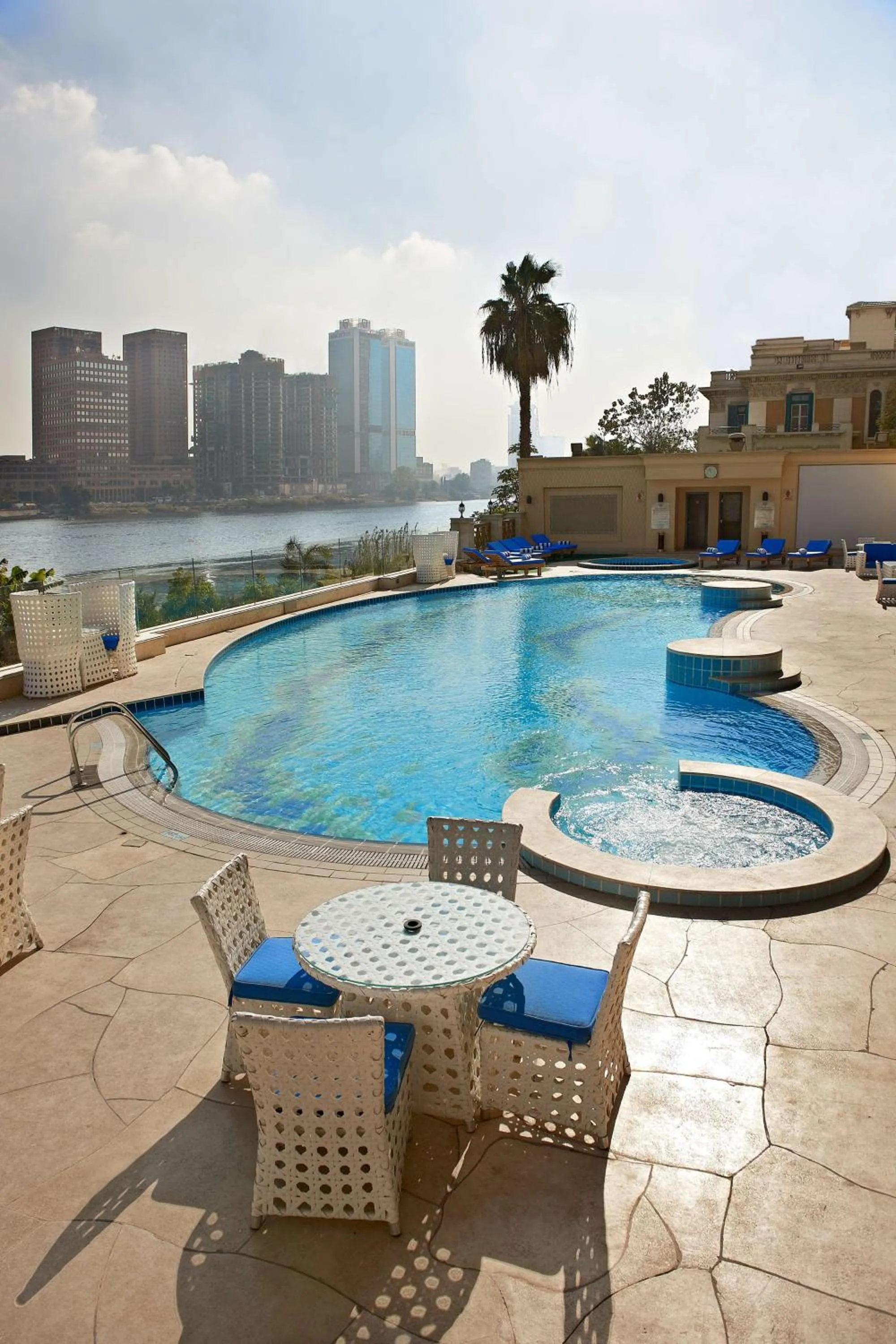 Pool view in Hilton Cairo Zamalek Residences