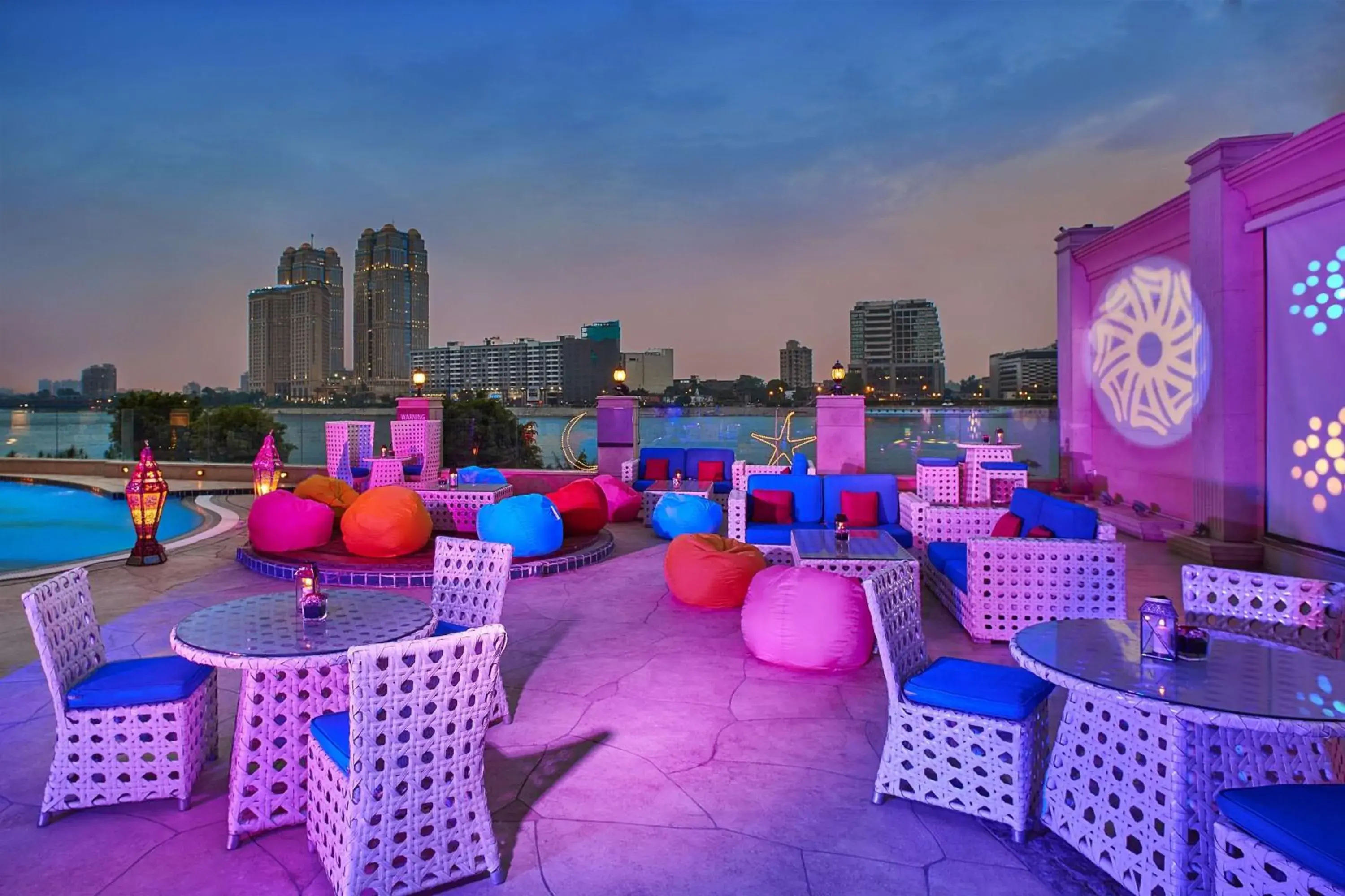 Pool view in Hilton Cairo Zamalek Residences Pool view in Hilton Cairo Zamalek Residences